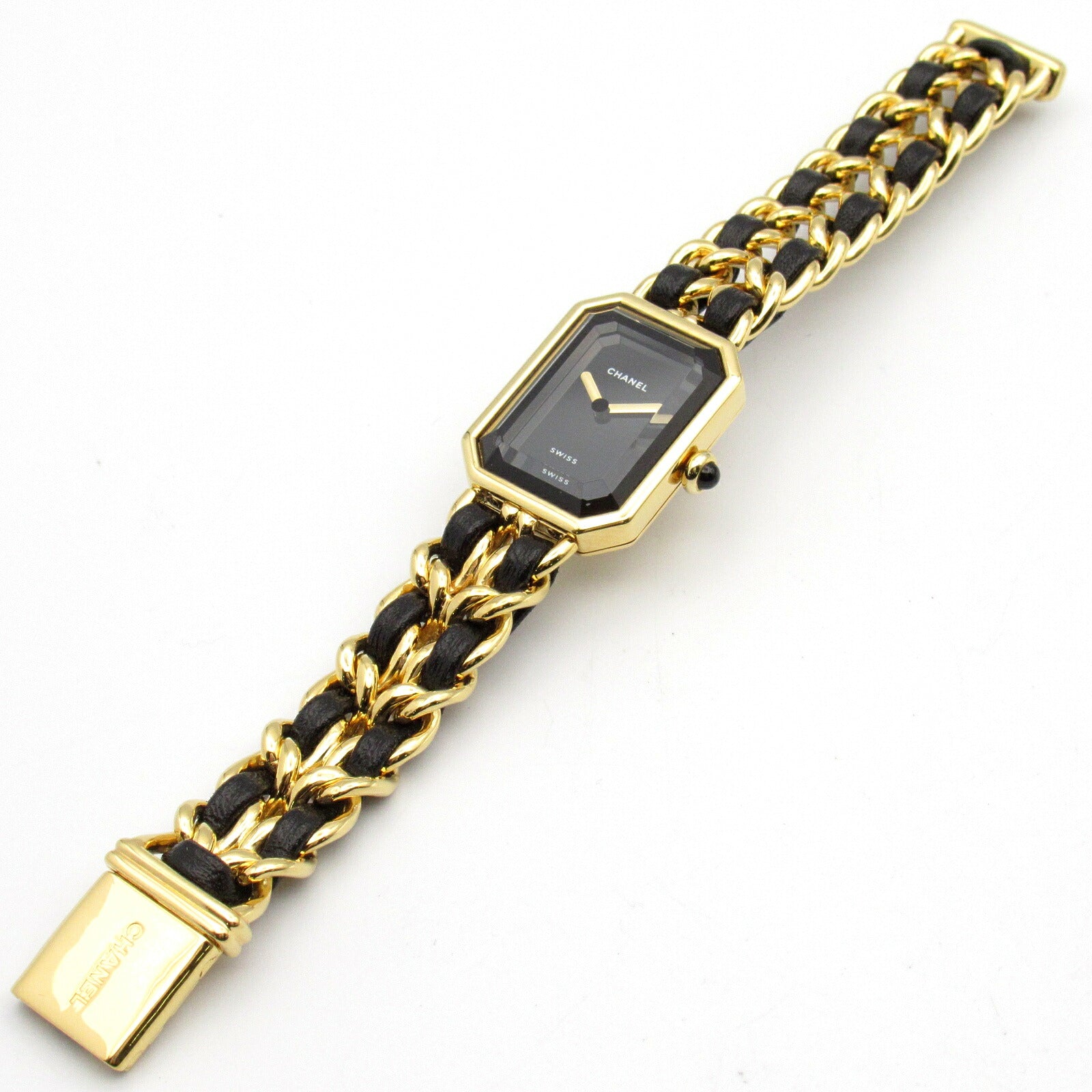 Chanel Premiere S Quartz Watch Gold Plated Leather