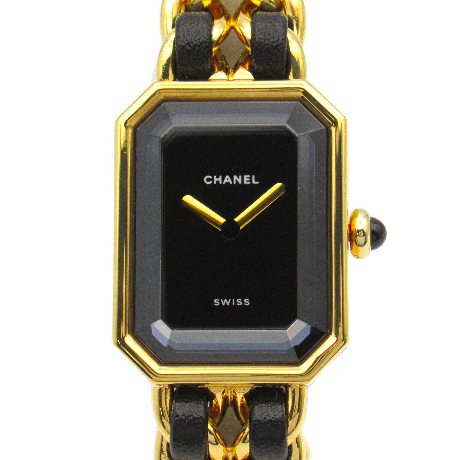 Chanel Premiere M Watch Gold Plated Leather