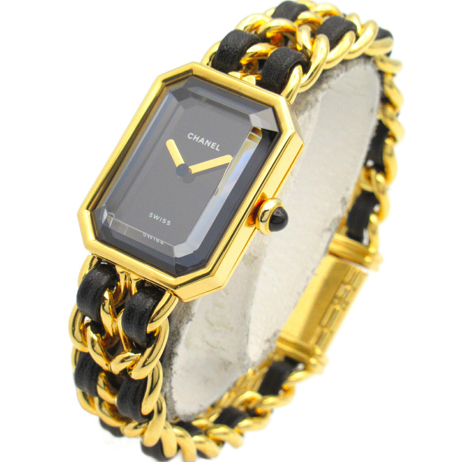 Chanel Premiere M Watch Gold Plated Leather