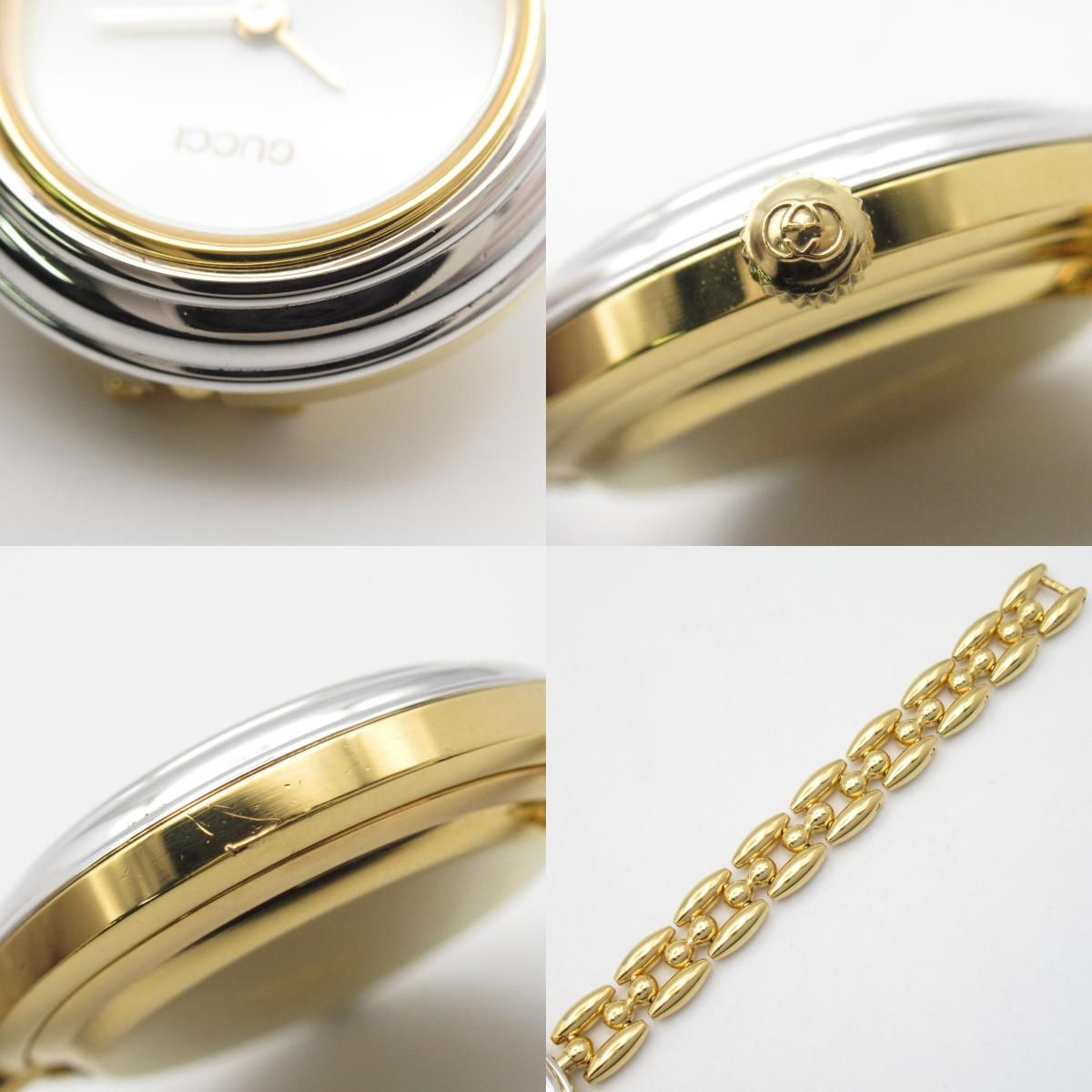 Gucci Change Bezel Watch Gold Plated Quartz