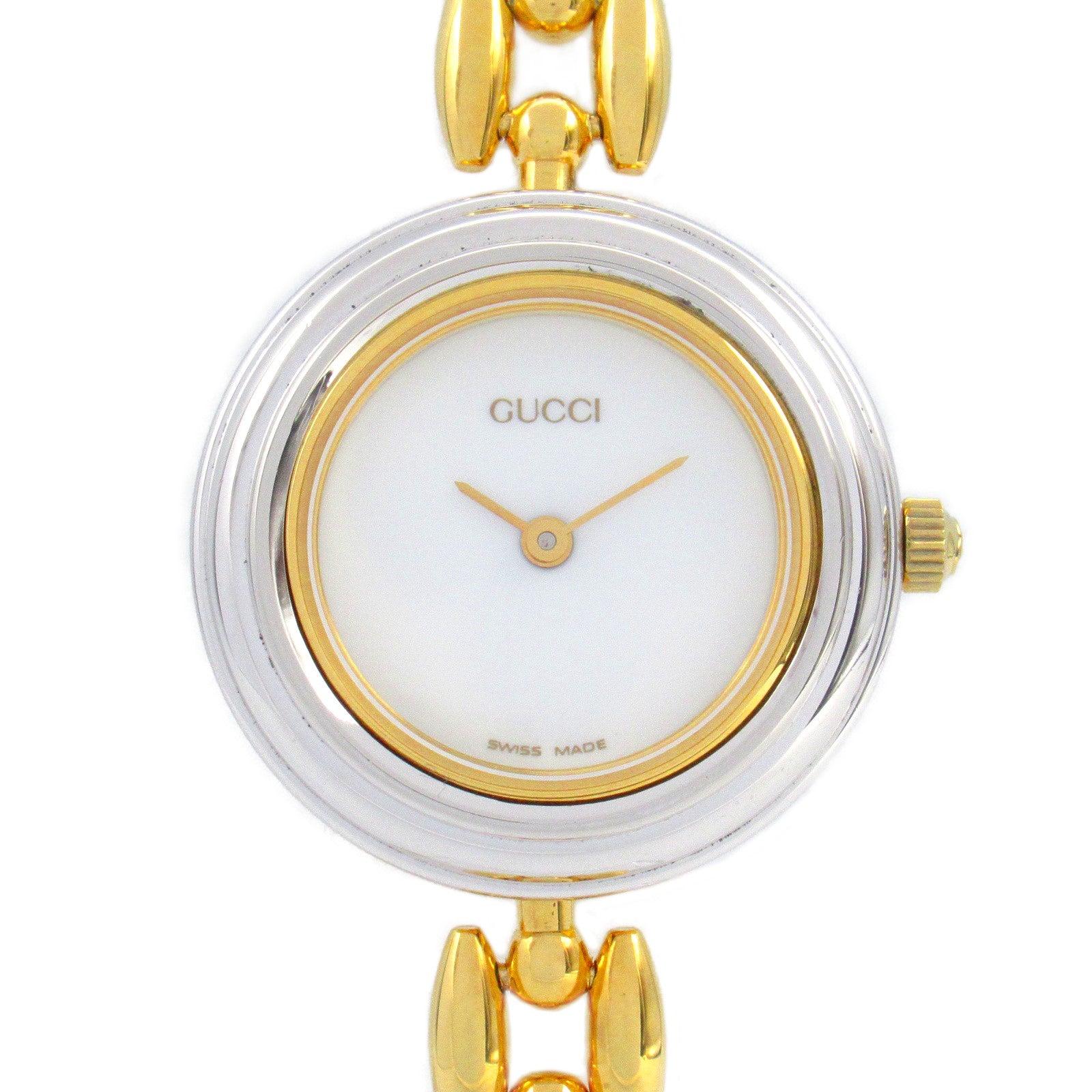 Gucci Change Bezel Watch Gold Plated Quartz