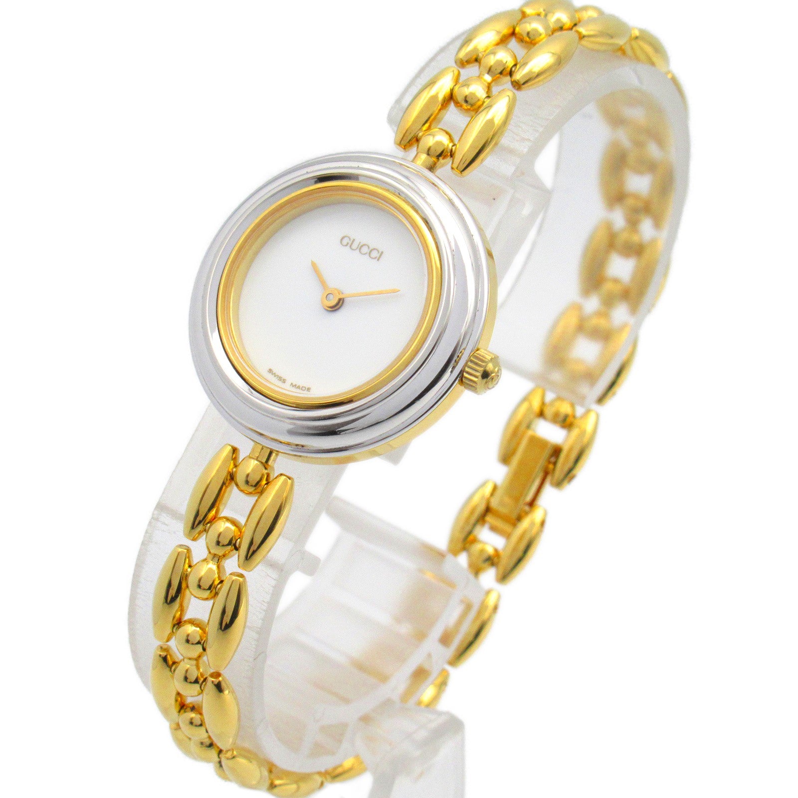 Gucci Change Bezel Watch Gold Plated Quartz