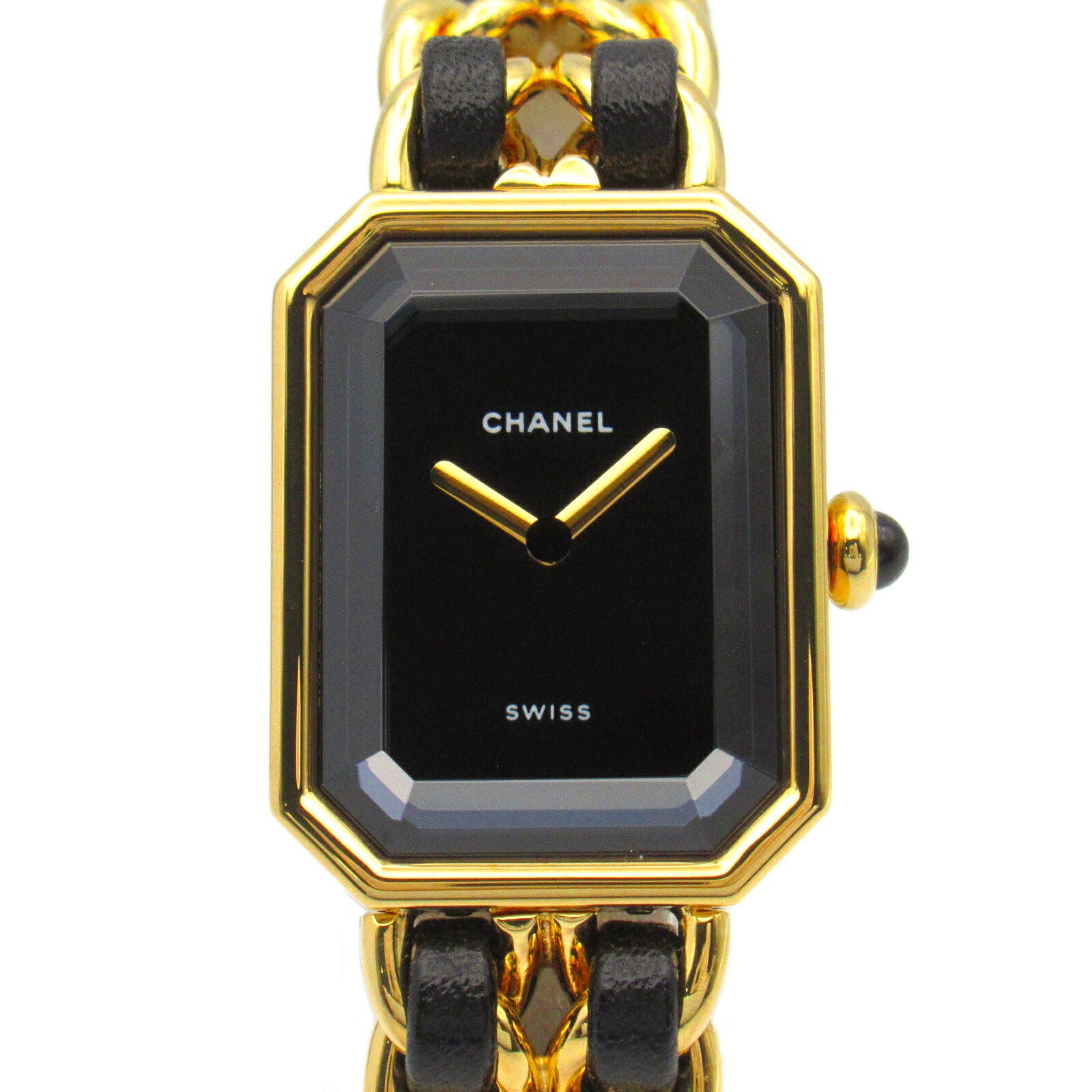 Chanel Premiere M Watch Gold Plated Leather