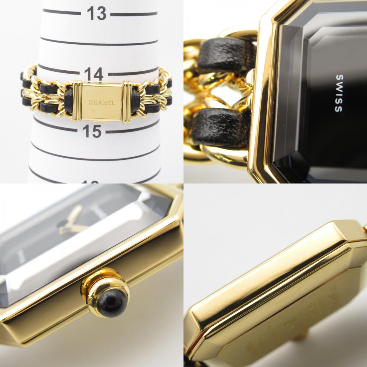 Chanel Premiere M Watch Gold Plated Leather