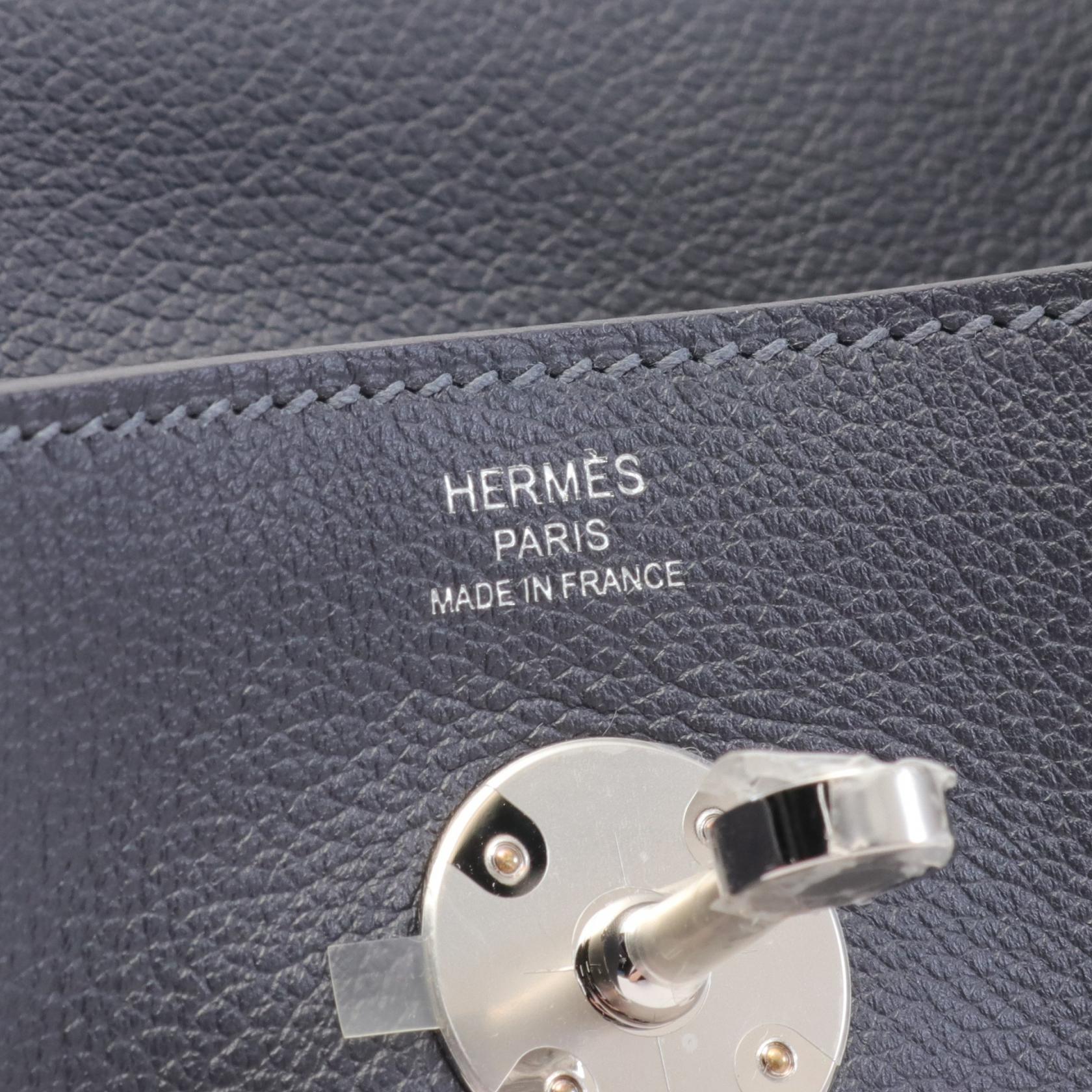 Hermes Lindy 26 Evercolor Shoulder Bag Navy