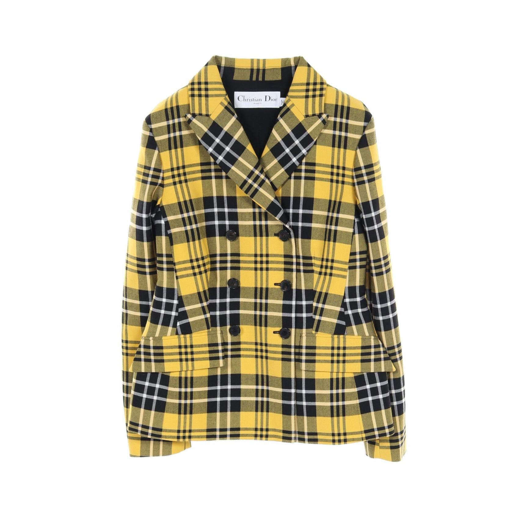 Dior Wool Tailored Jacket Yellow/Black