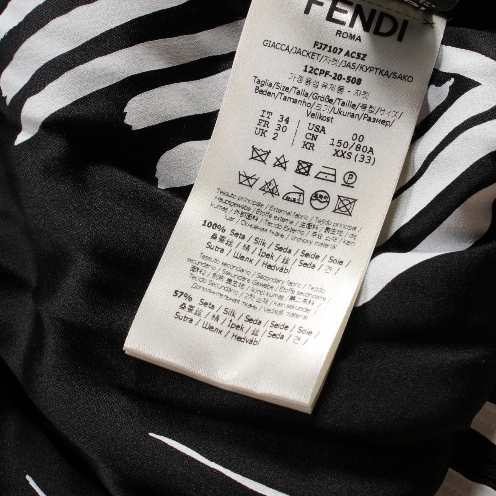 Fendi Silk Jacket FENDI × Joshua Vides