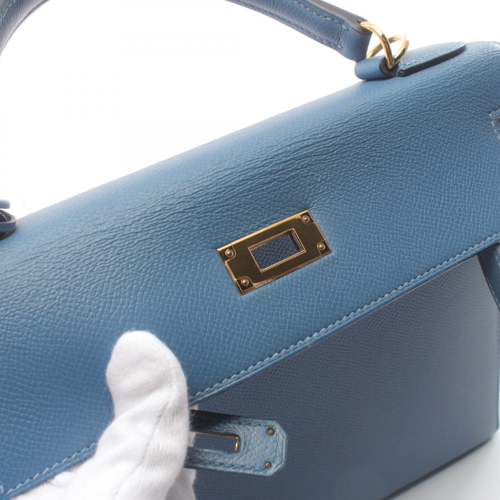 Hermes Kelly 28 Handbag Blue