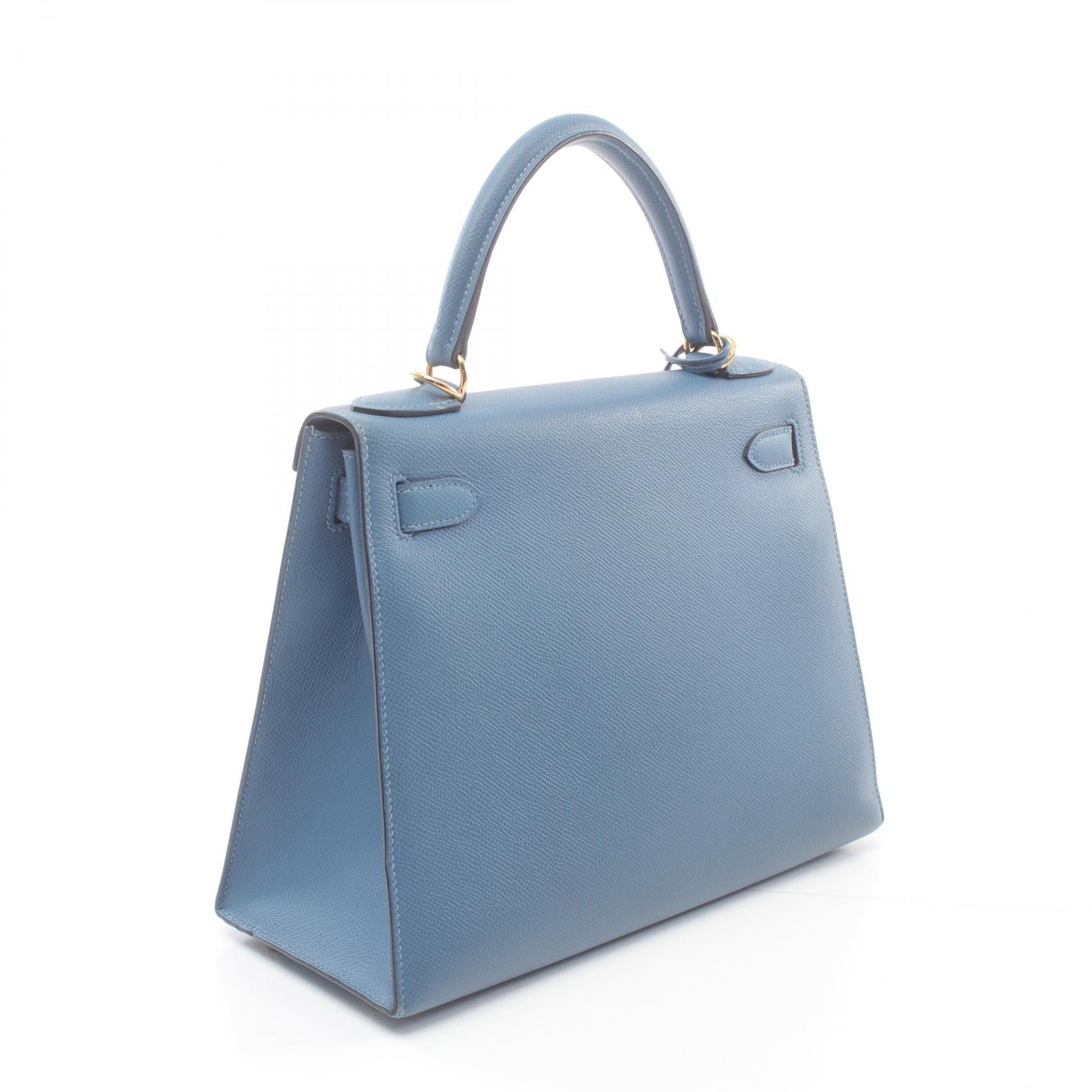 Hermes Kelly 28 Handbag Blue