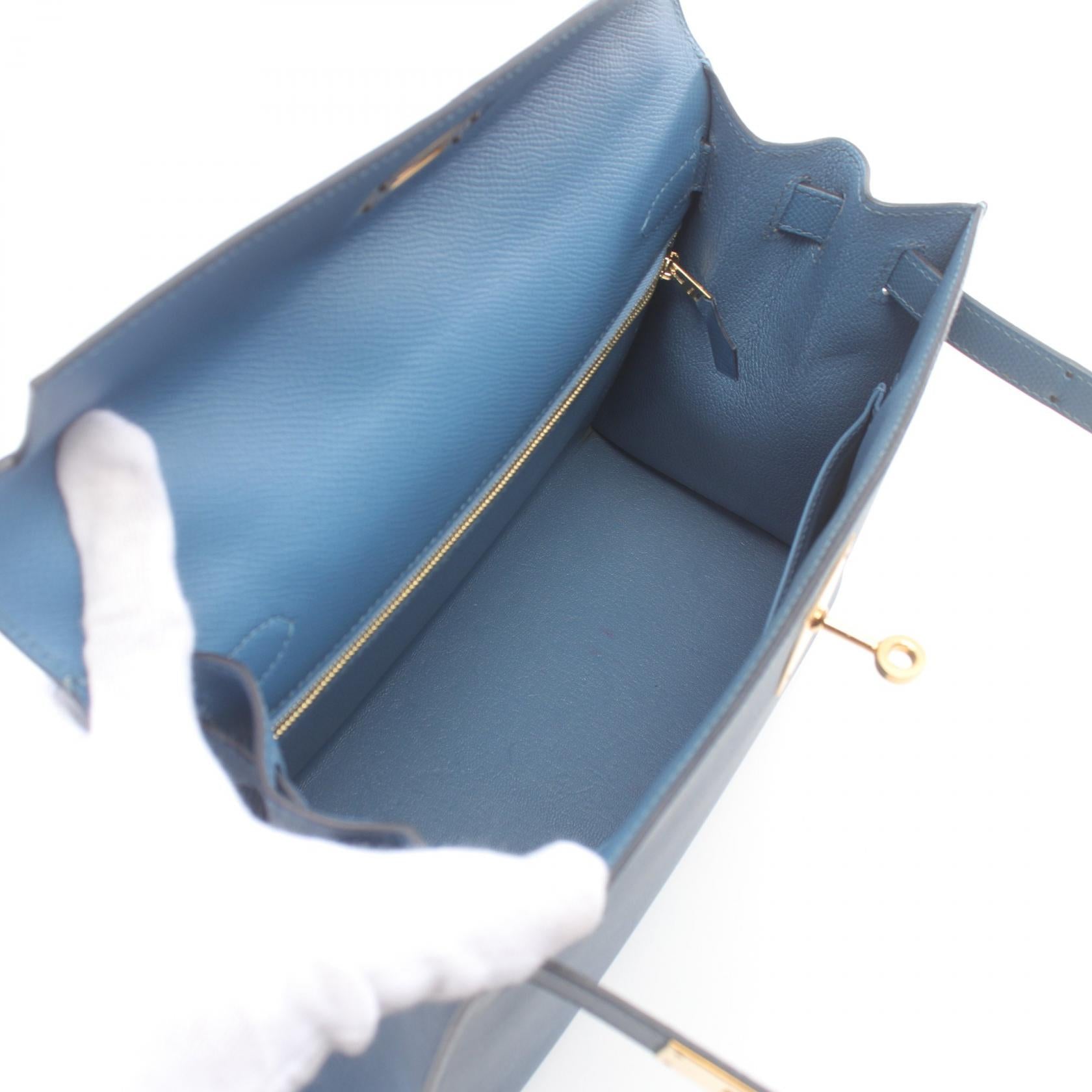 Hermes Kelly 28 Handbag Blue