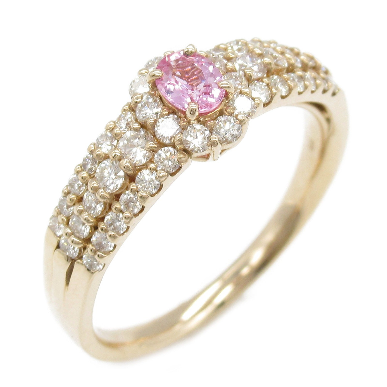 K18PG Pink Gold Diamond Ring Jewelry