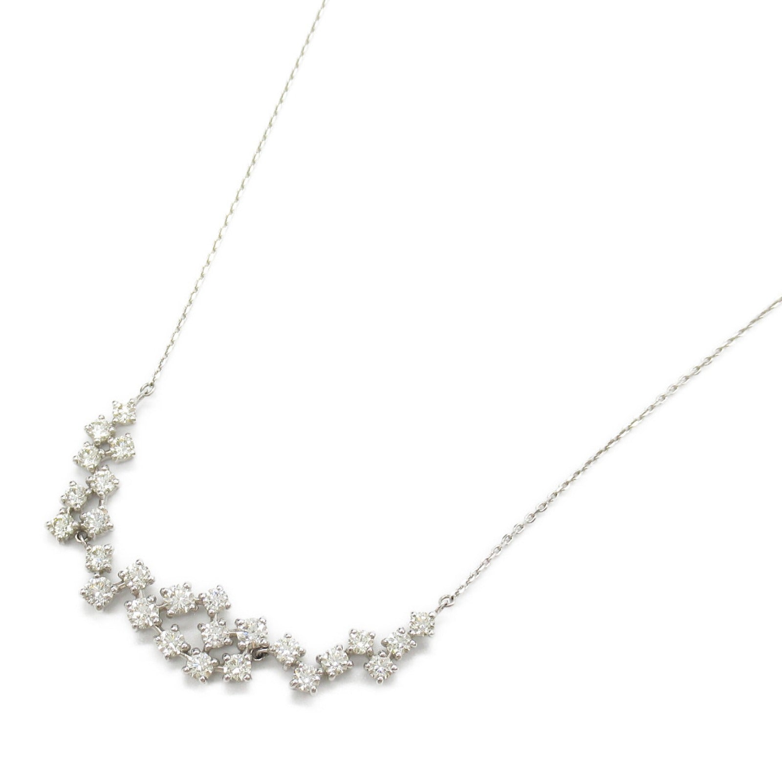 K18WG White Gold Diamond Necklace