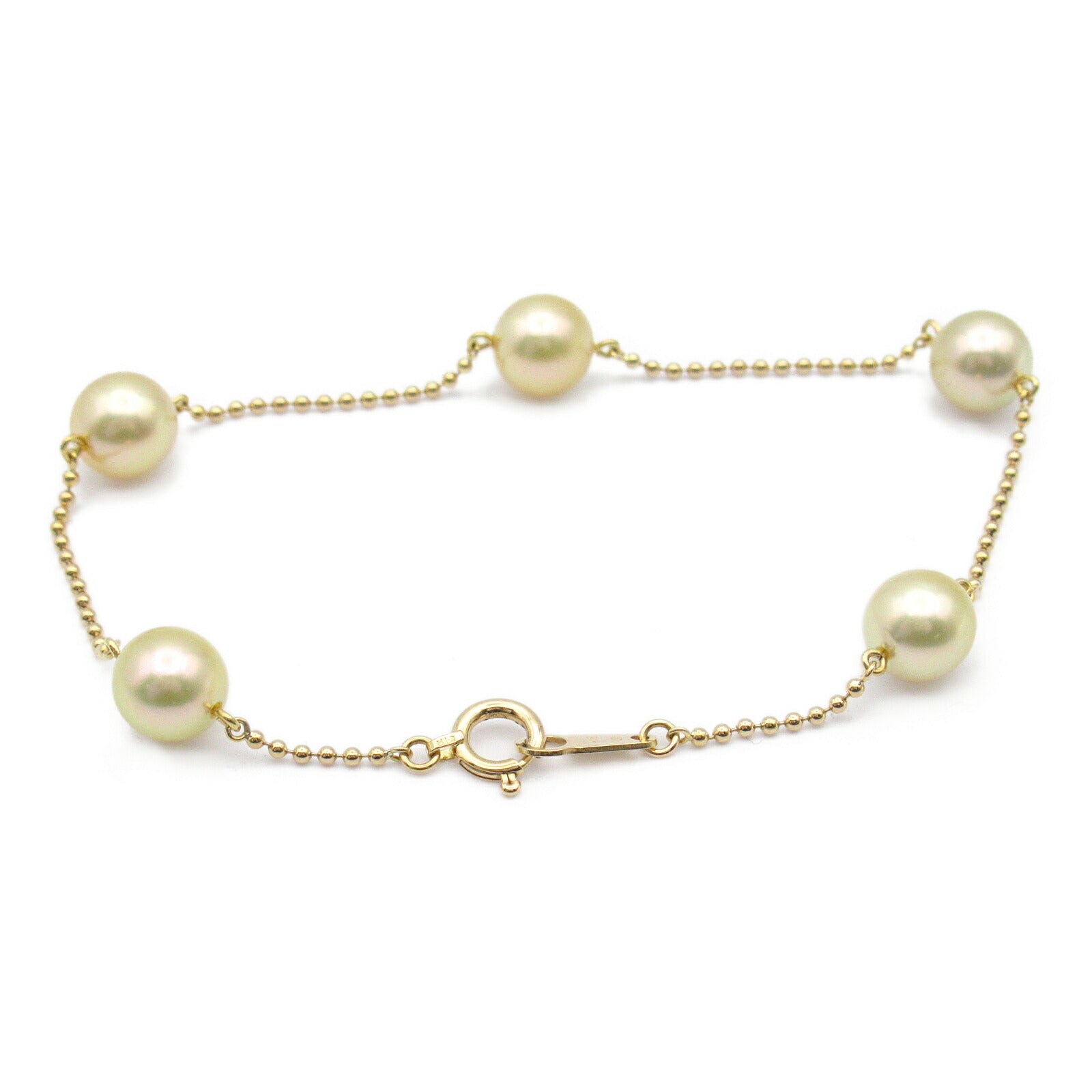 MIKIMOTO Akoya Pearl K18 YG Bracelet