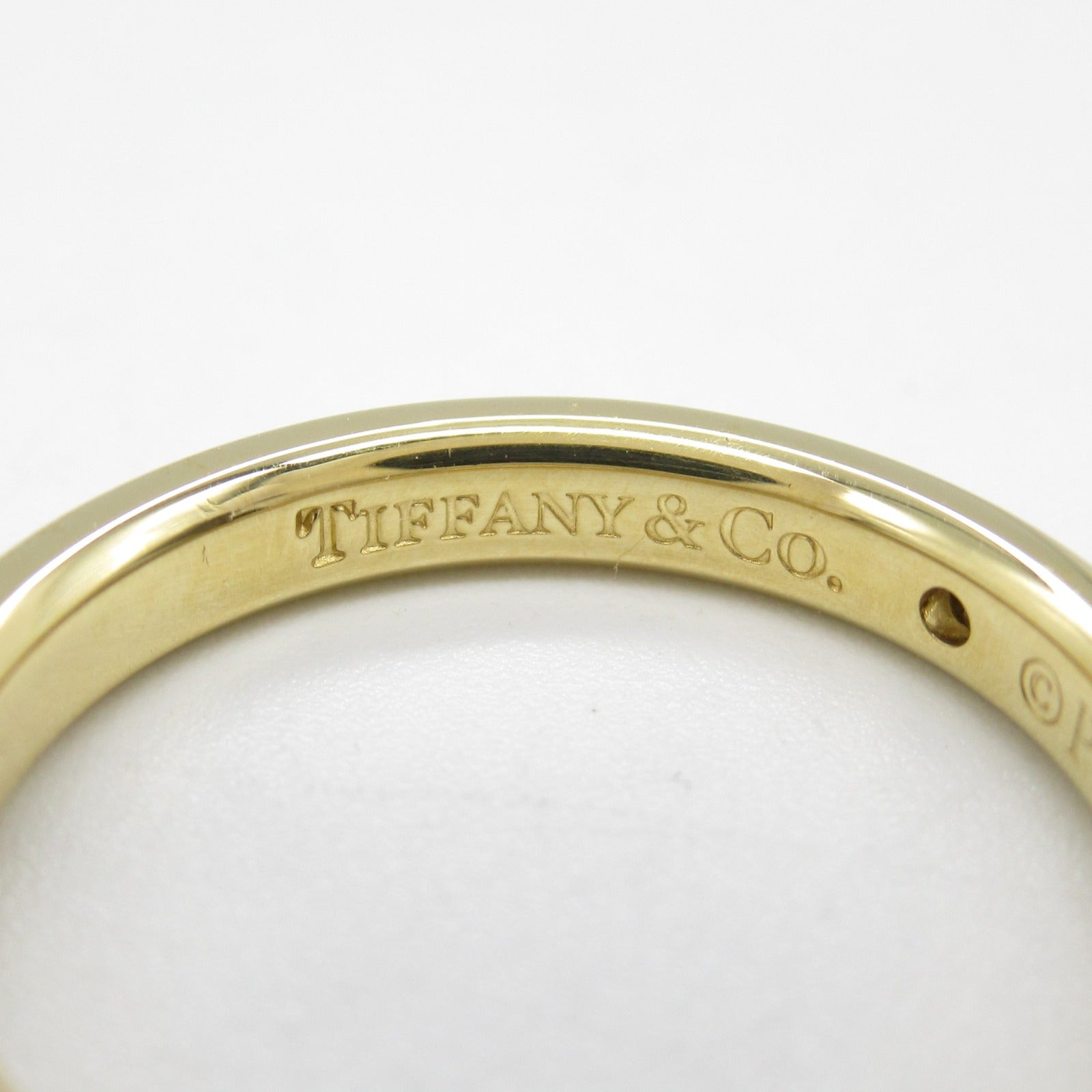 Tiffany & Co Diamond Band Ring K18 Yellow Gold