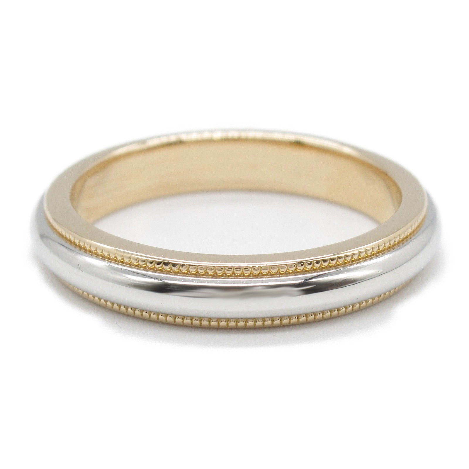 Tiffany & Co Platinum Pink Gold Milgrain Ring