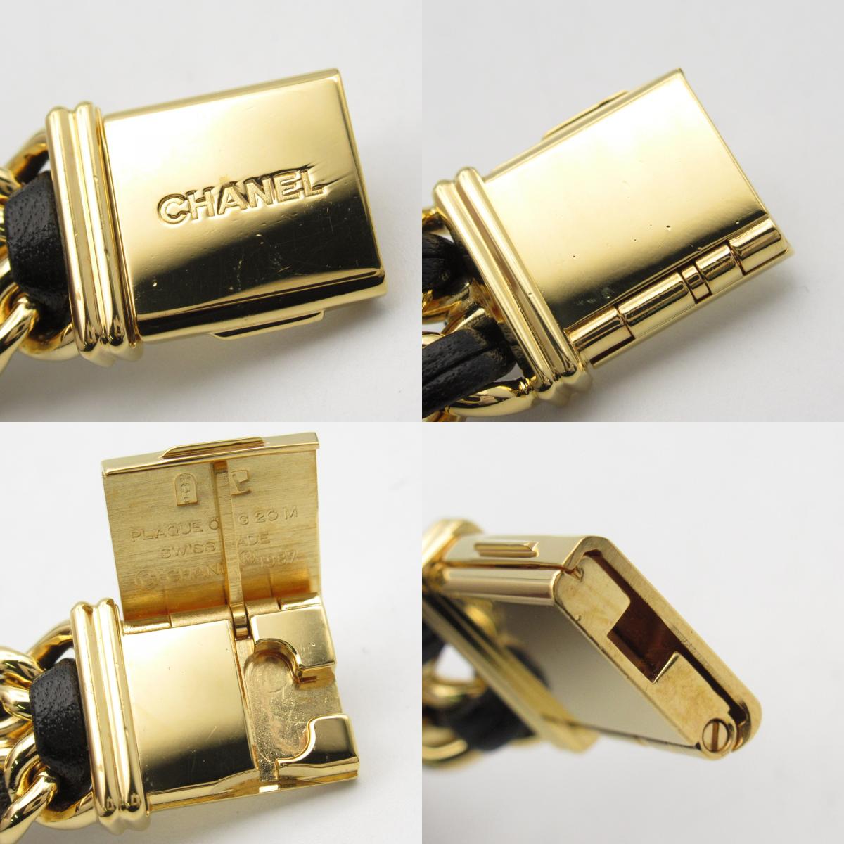 Chanel Premiere S Watch Gold Plated Leather