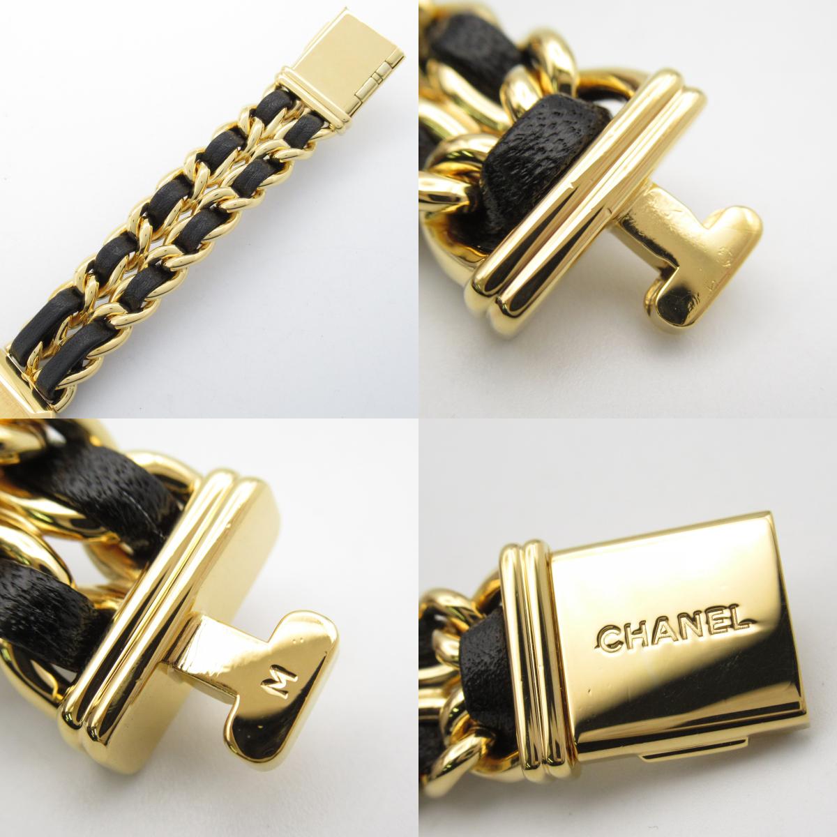 Chanel Premiere M Watch Gold Plated Leather