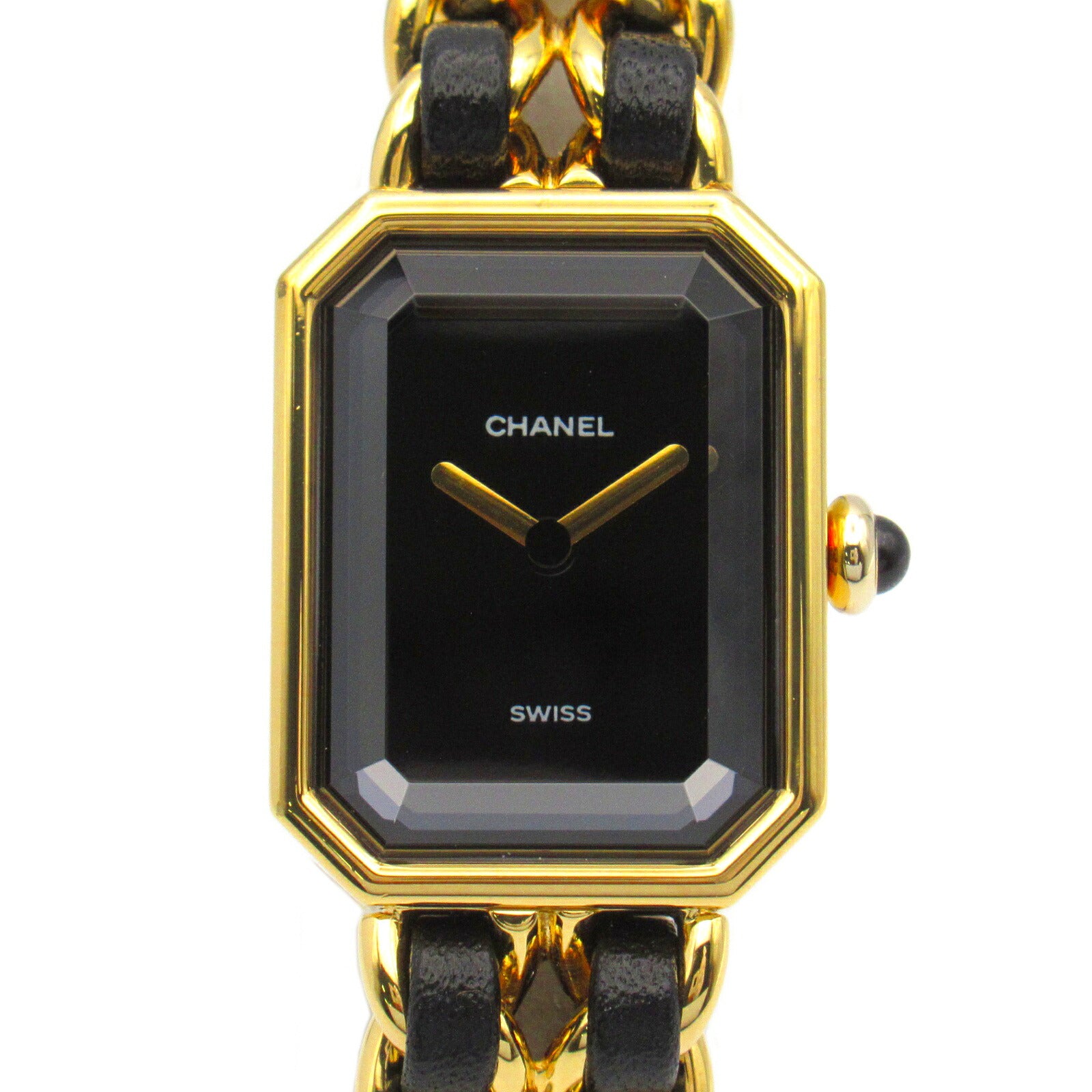 Chanel Premiere M Watch Gold Plated Leather