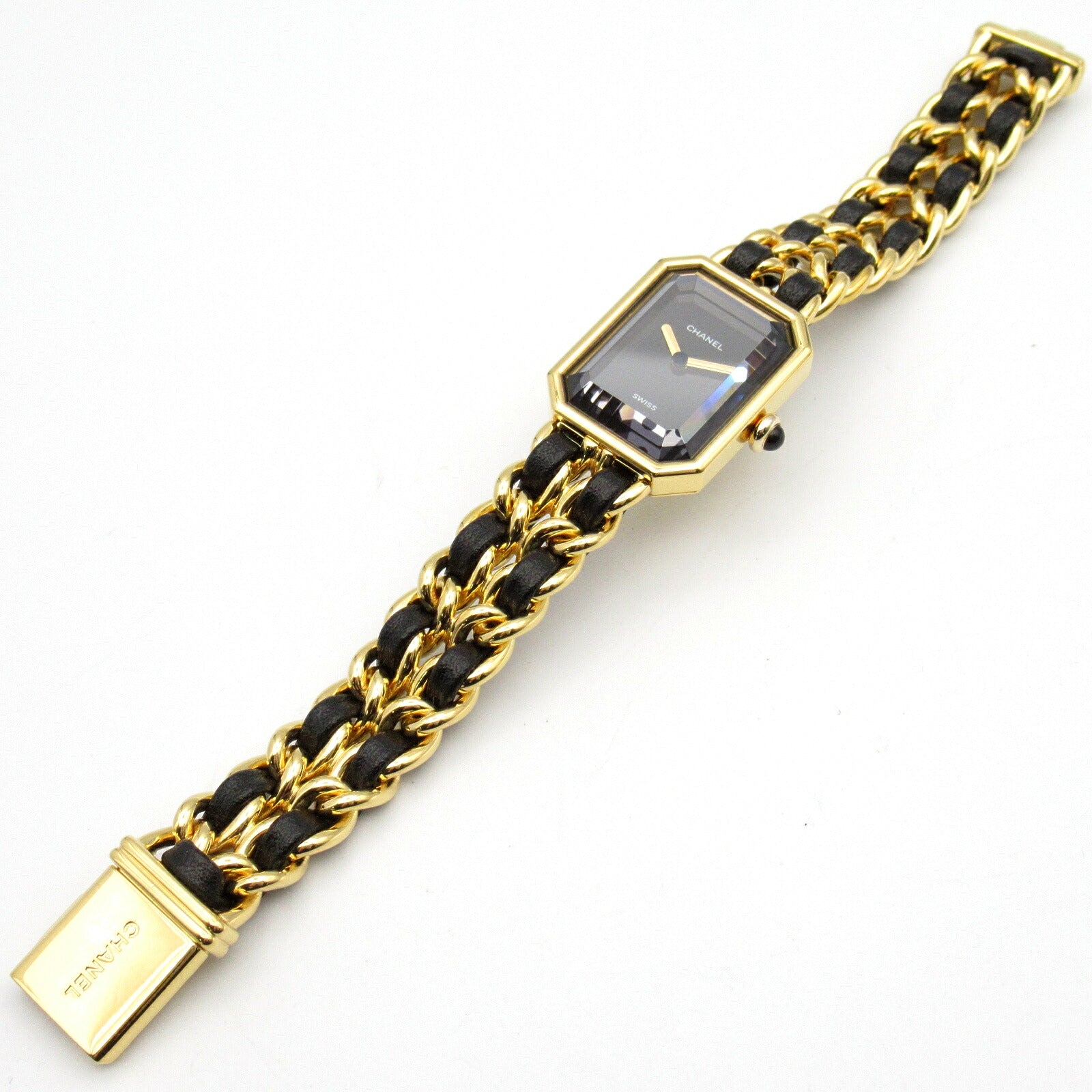 Chanel Premiere M Watch Gold Plated Leather