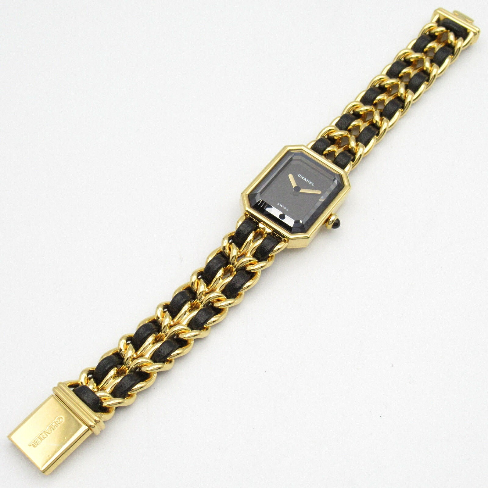 Chanel Premiere M Watch Gold Plated Leather