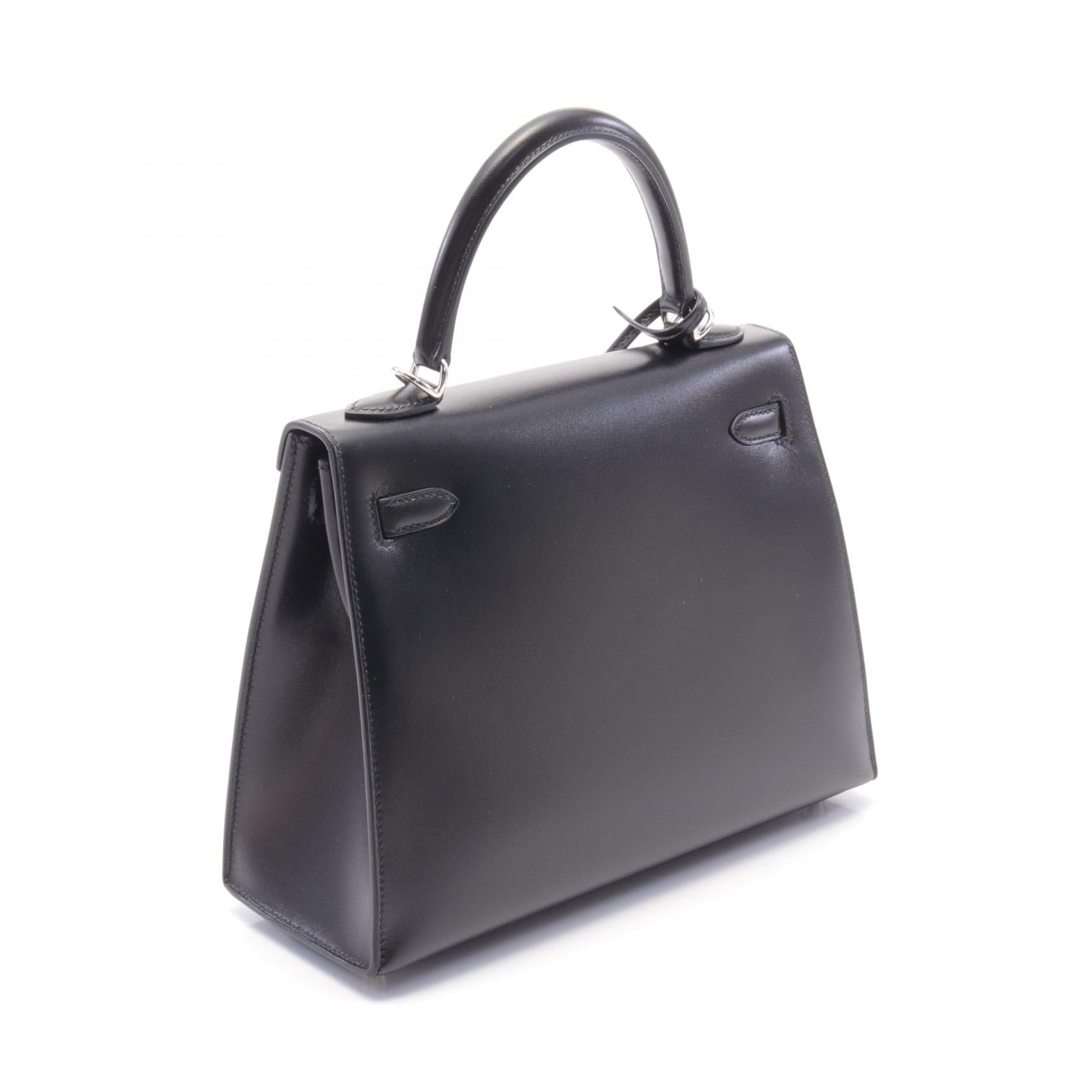 Hermes Kelly 25 Handbag Black Leather