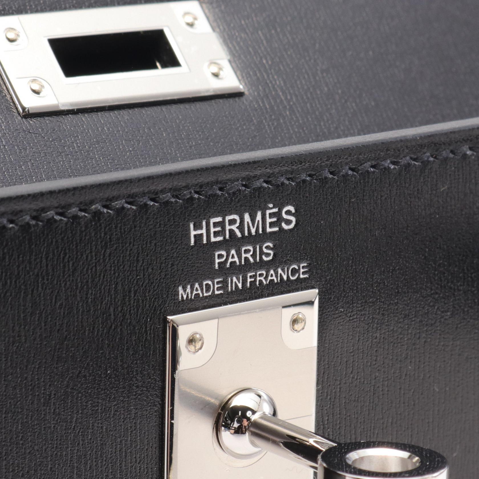 Hermes Kelly 25 Handbag Black Leather