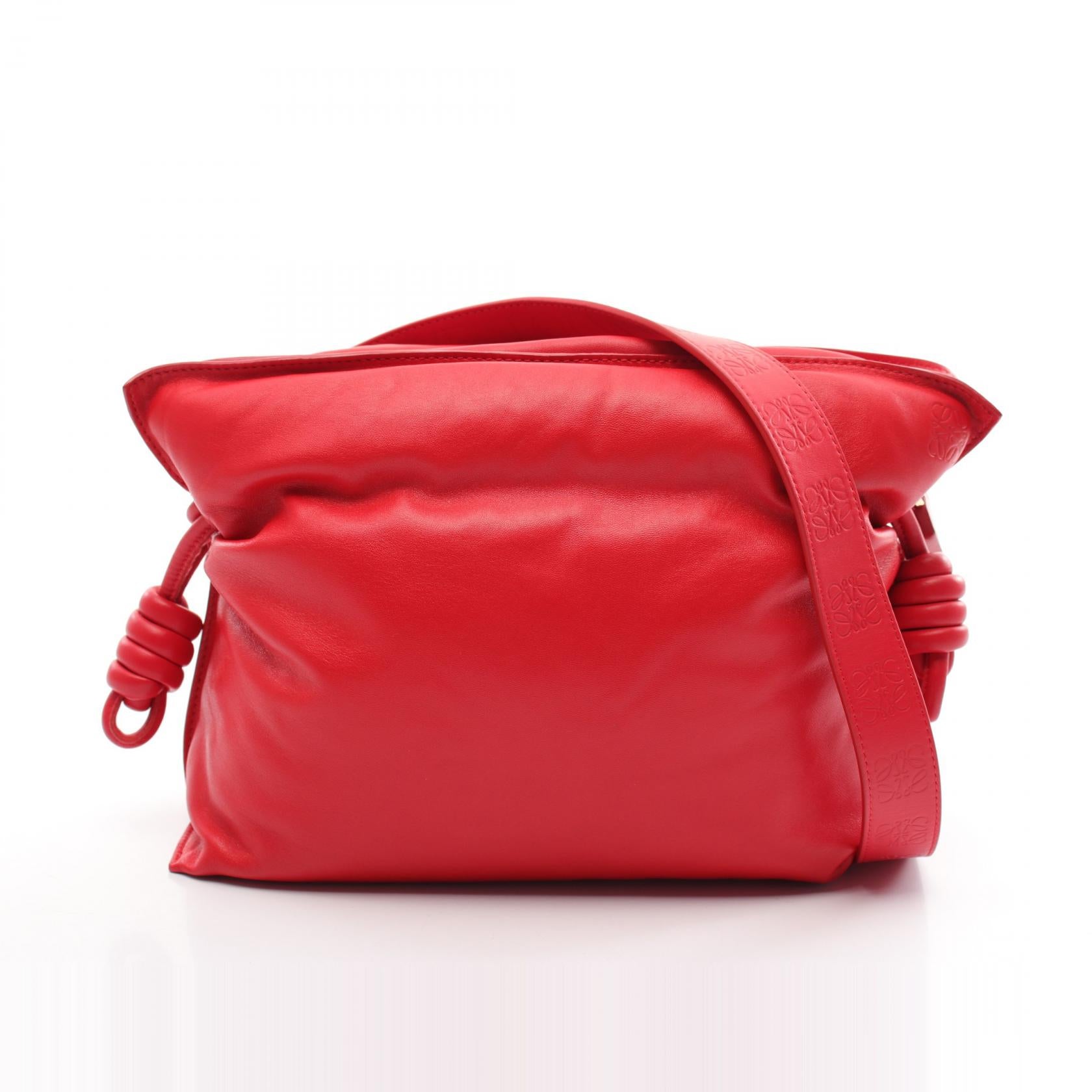 Loewe Flamenco Leather Shoulder Bag Red