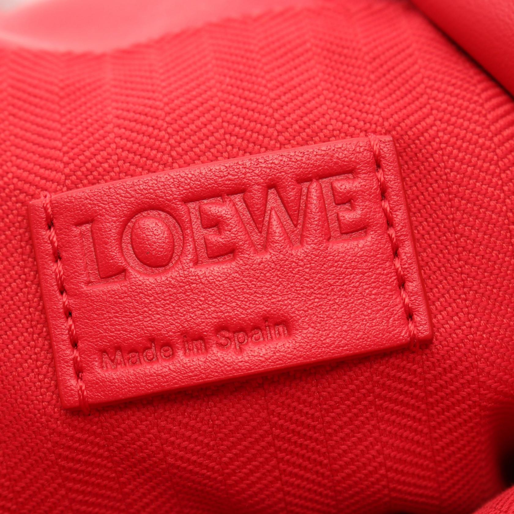 Loewe Flamenco Leather Shoulder Bag Red