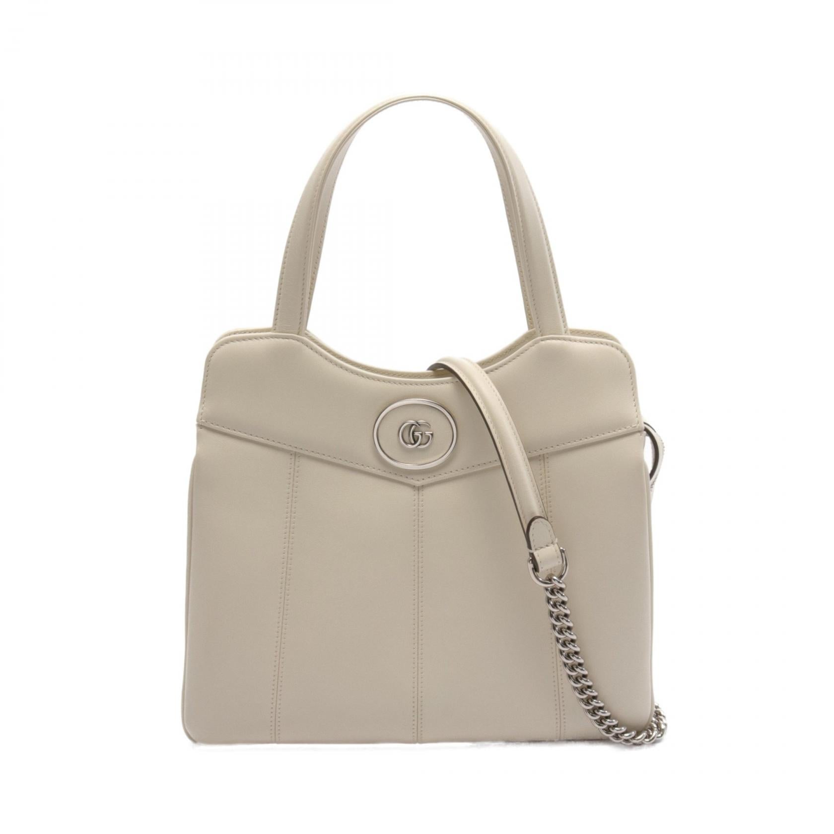 Gucci Leather Petite GG Handbag Ivory