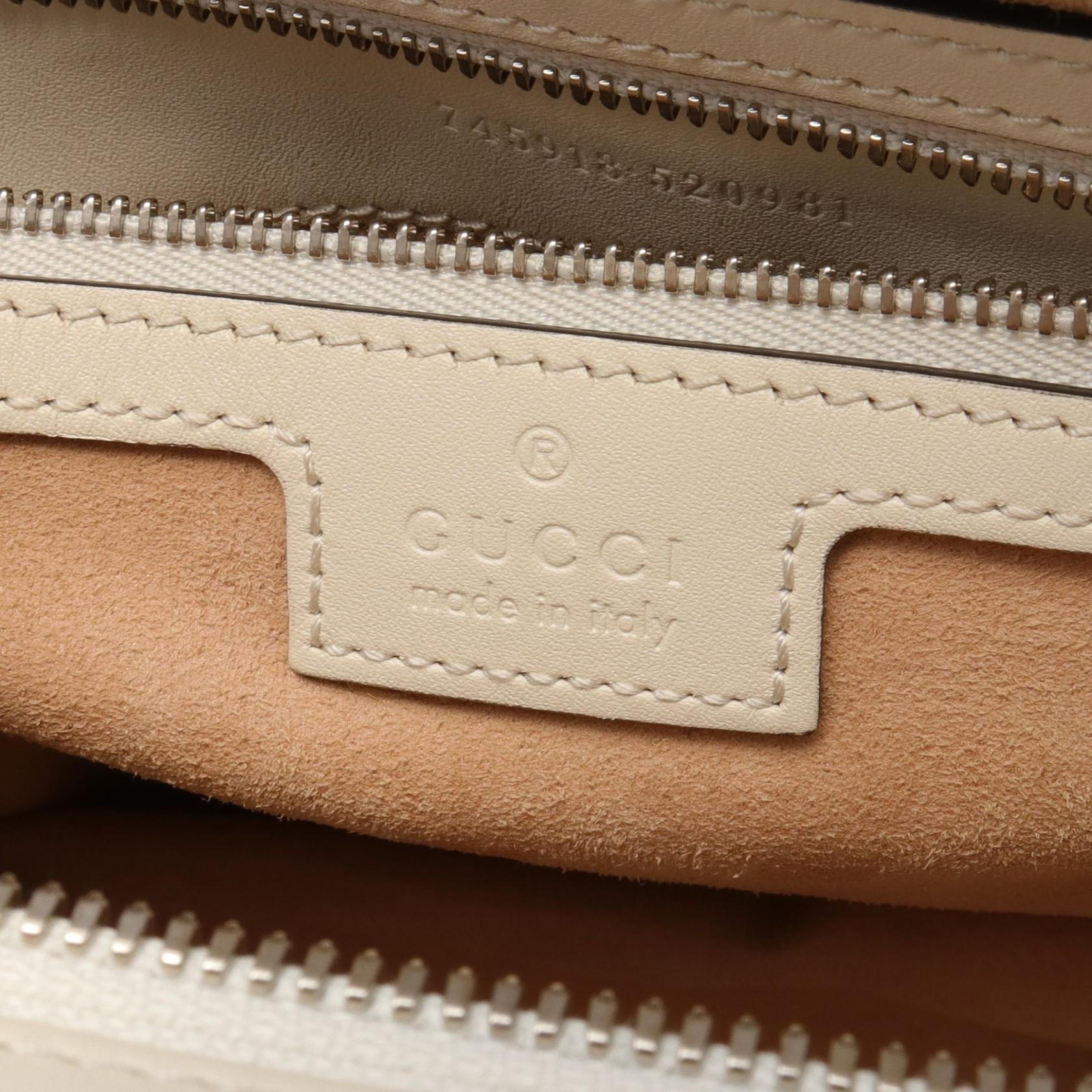 Gucci Leather Petite GG Handbag Ivory