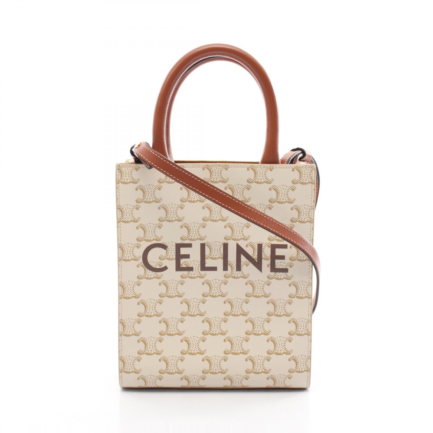 Celine Mini Vertical Cabas Handbag PVC Leather