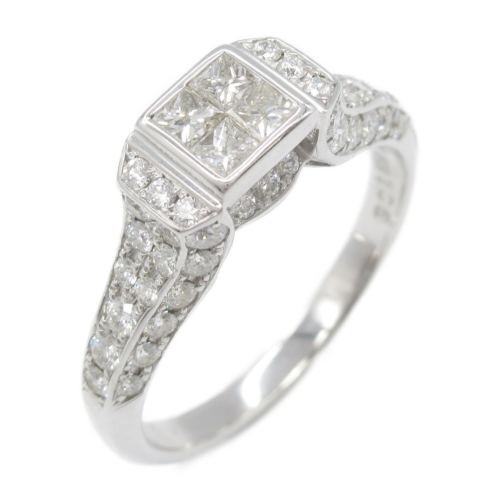 Diamond Ring K18WG White Gold Jewelry