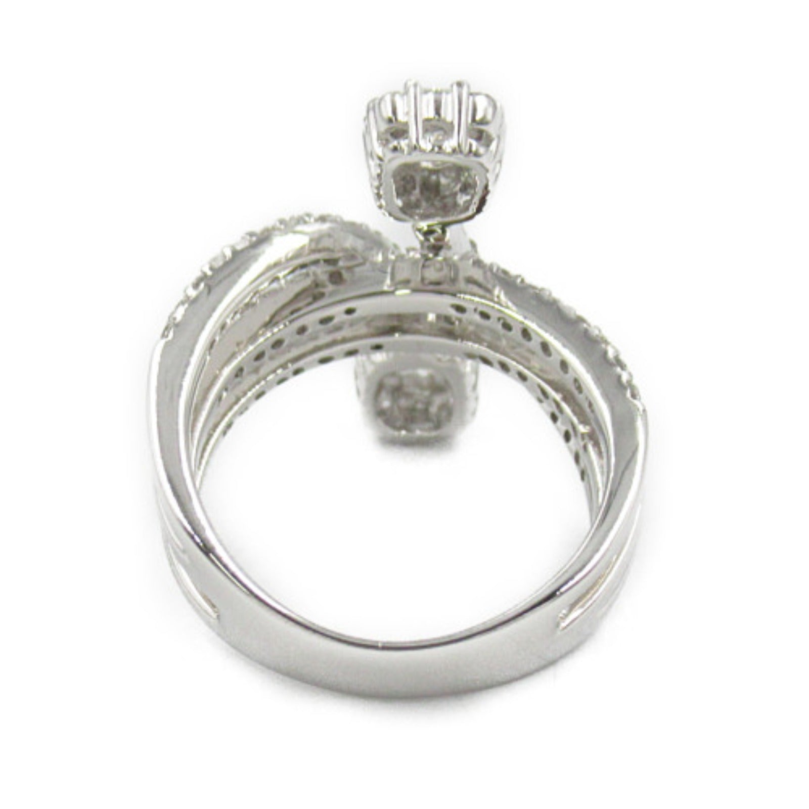 K18WG White Gold Diamond Ring Jewelry