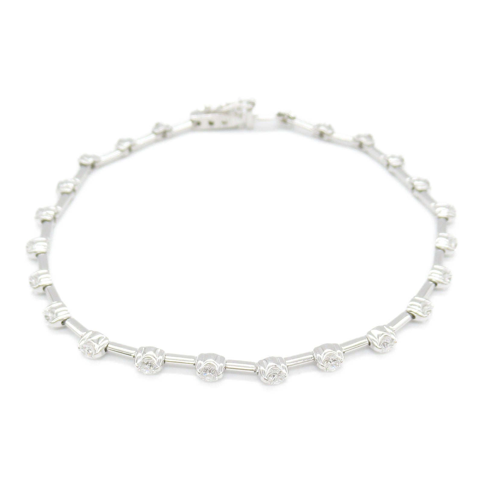 K18WG White Gold Diamond Bracelet