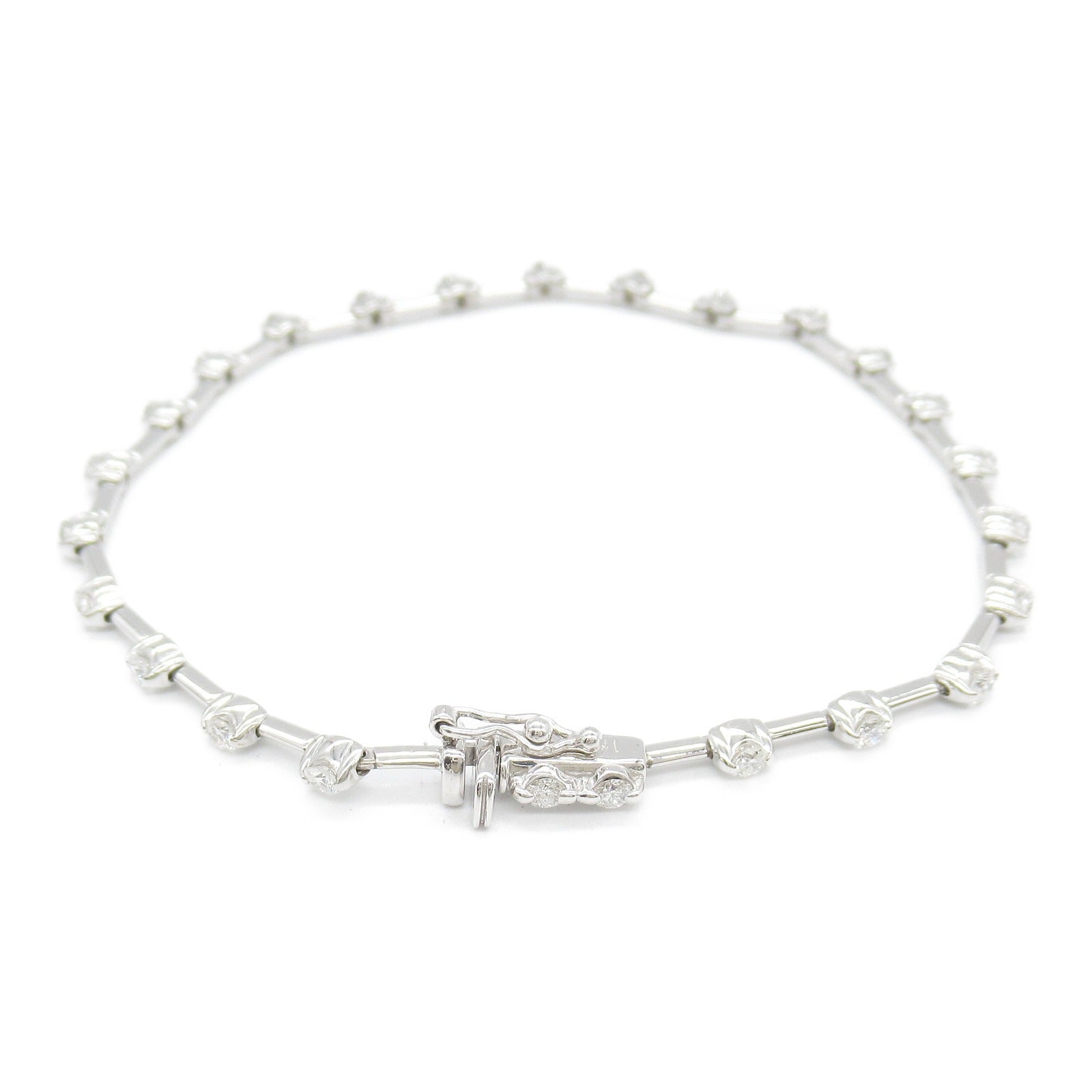 K18WG White Gold Diamond Bracelet