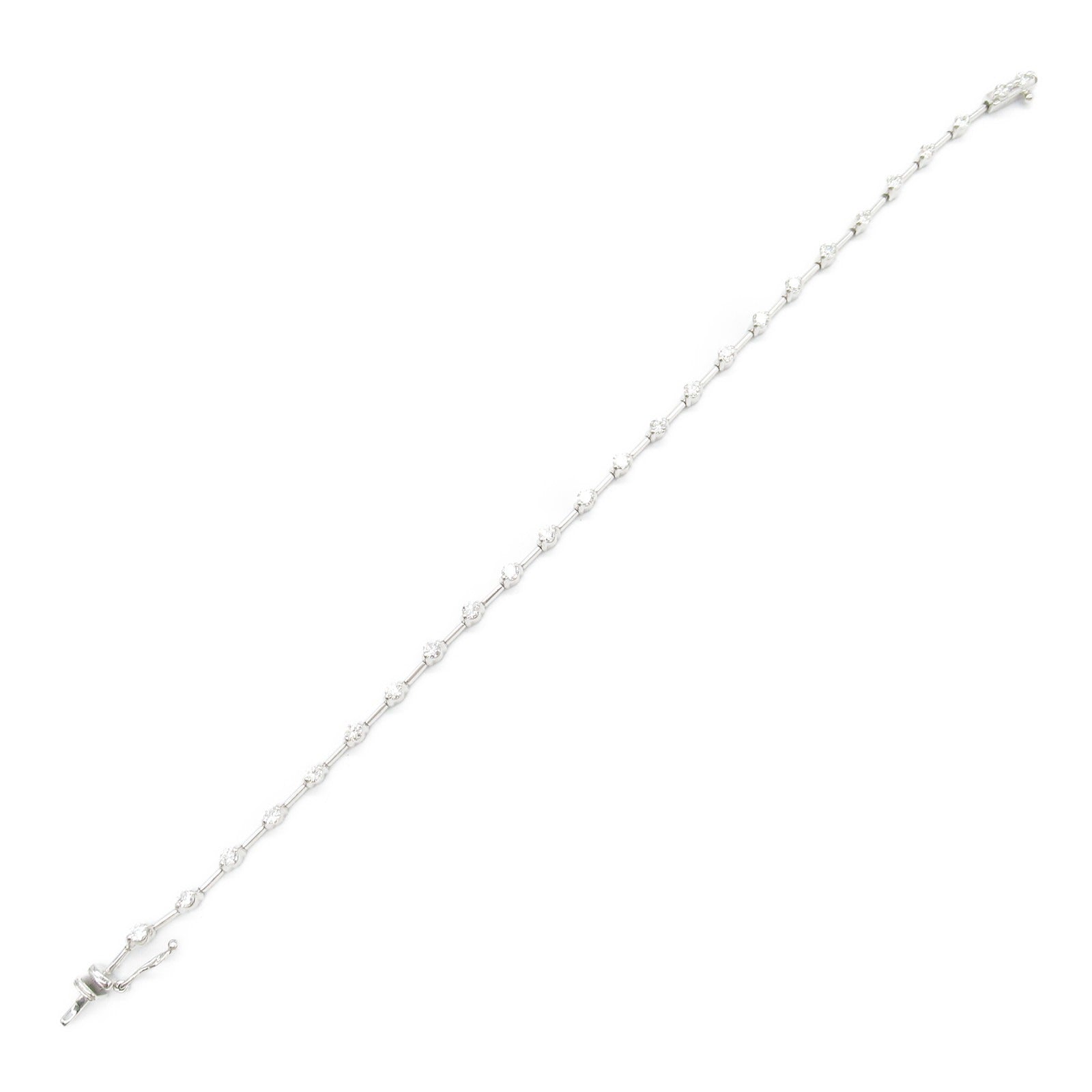 K18WG White Gold Diamond Bracelet