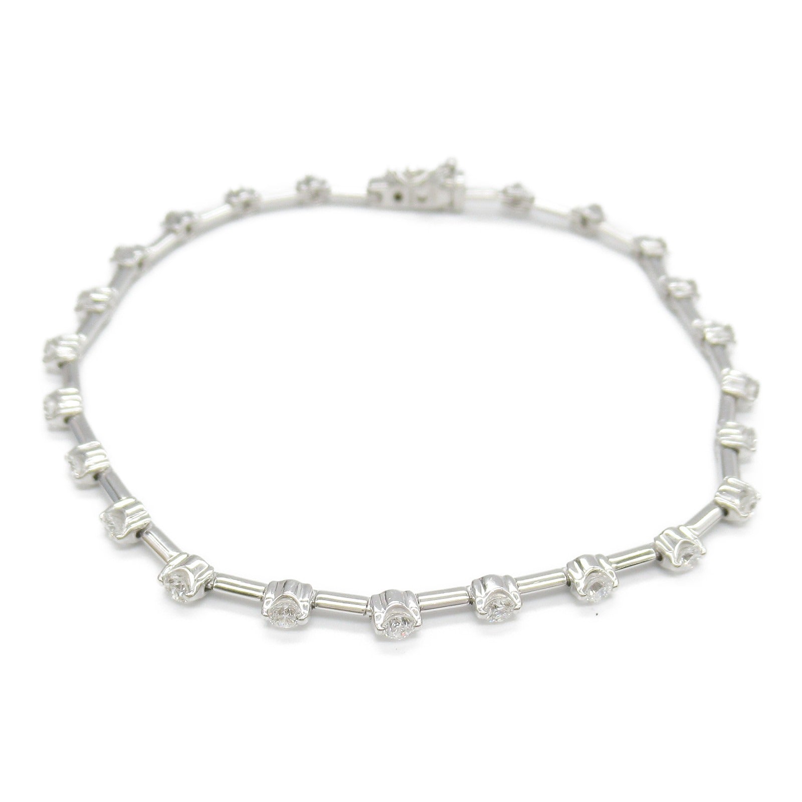 K18WG White Gold Diamond Bracelet