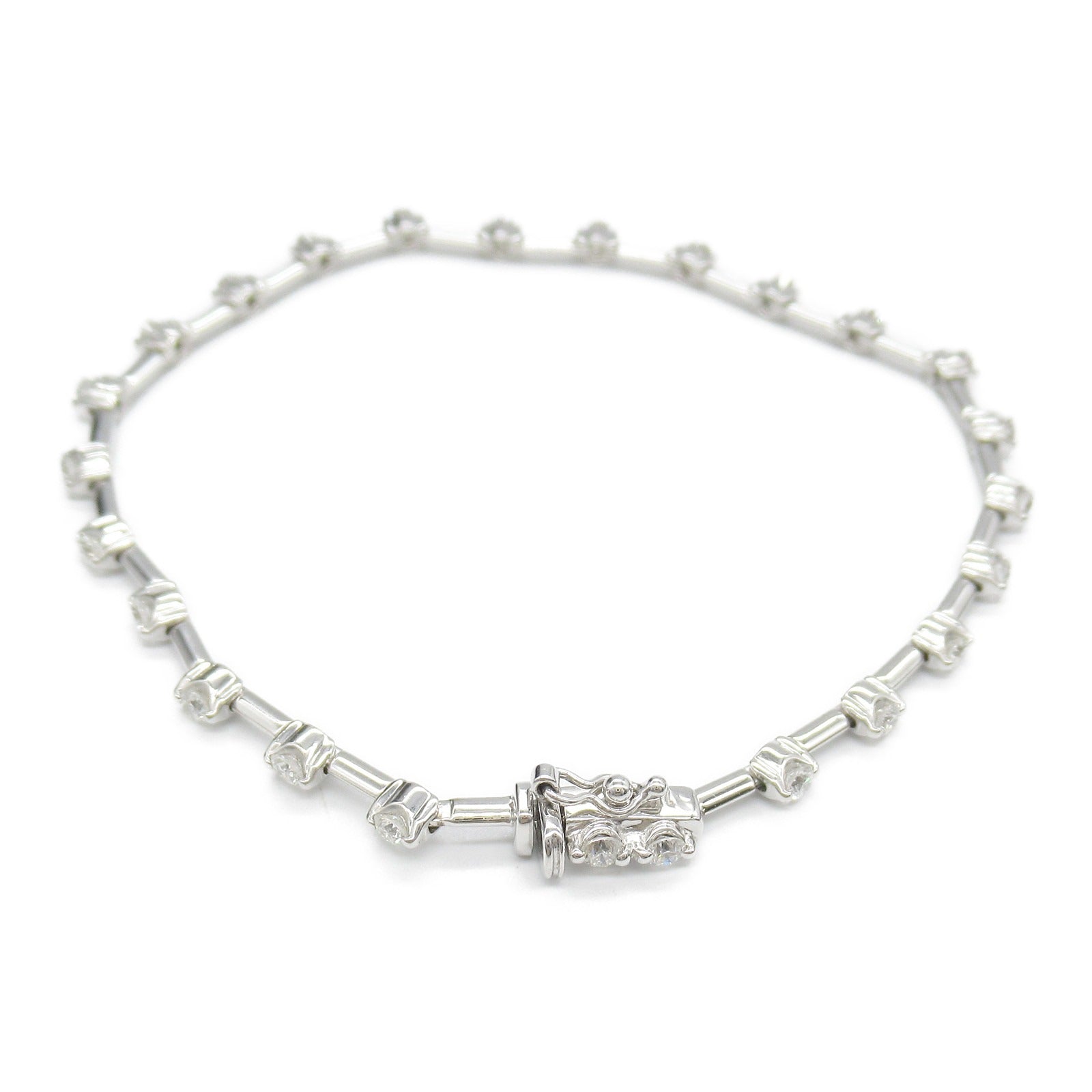 K18WG White Gold Diamond Bracelet