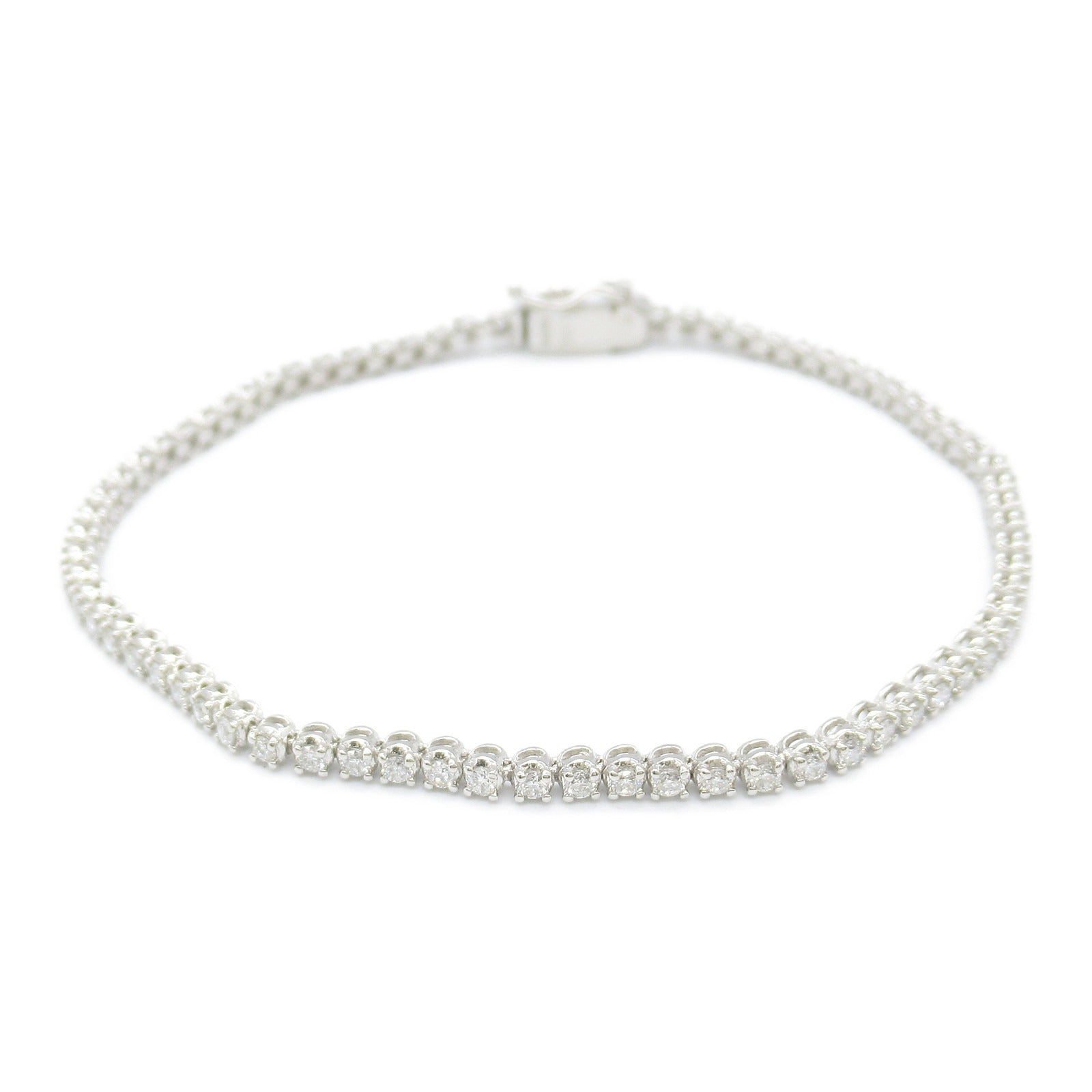 K18WG White Gold Diamond Bracelet