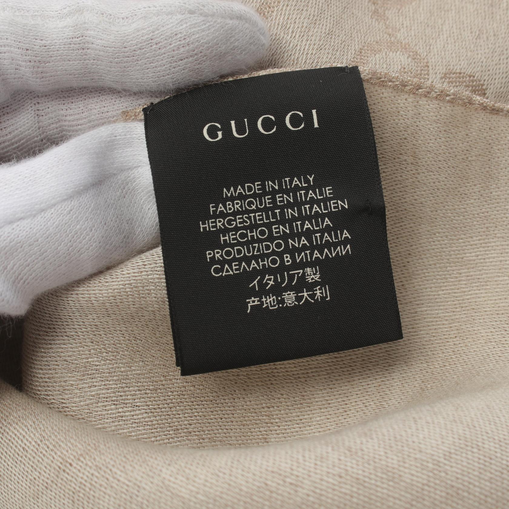 Gucci Wool Silk GG Pattern Scarf