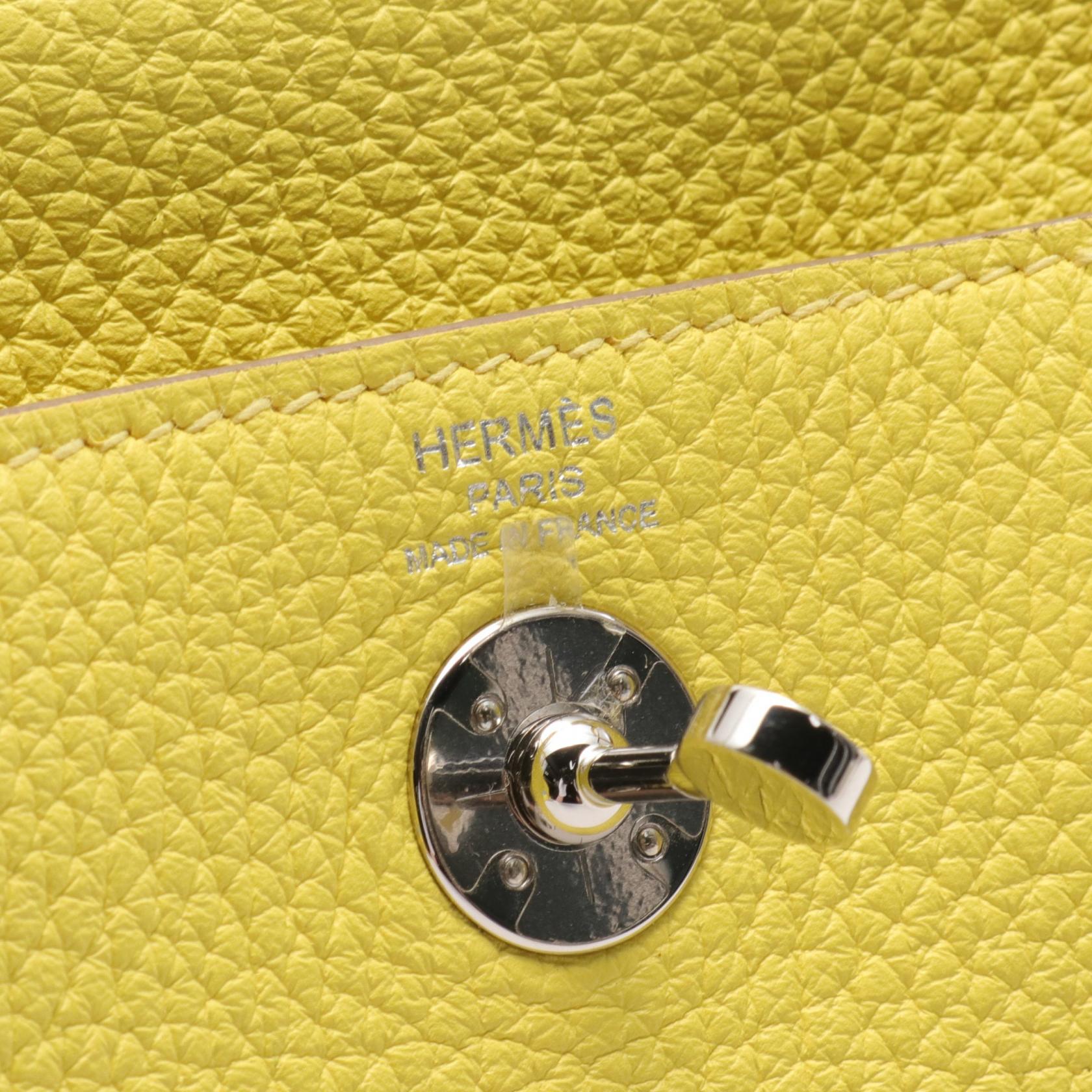 Hermes Lindy Mini Shoulder Bag Yellow