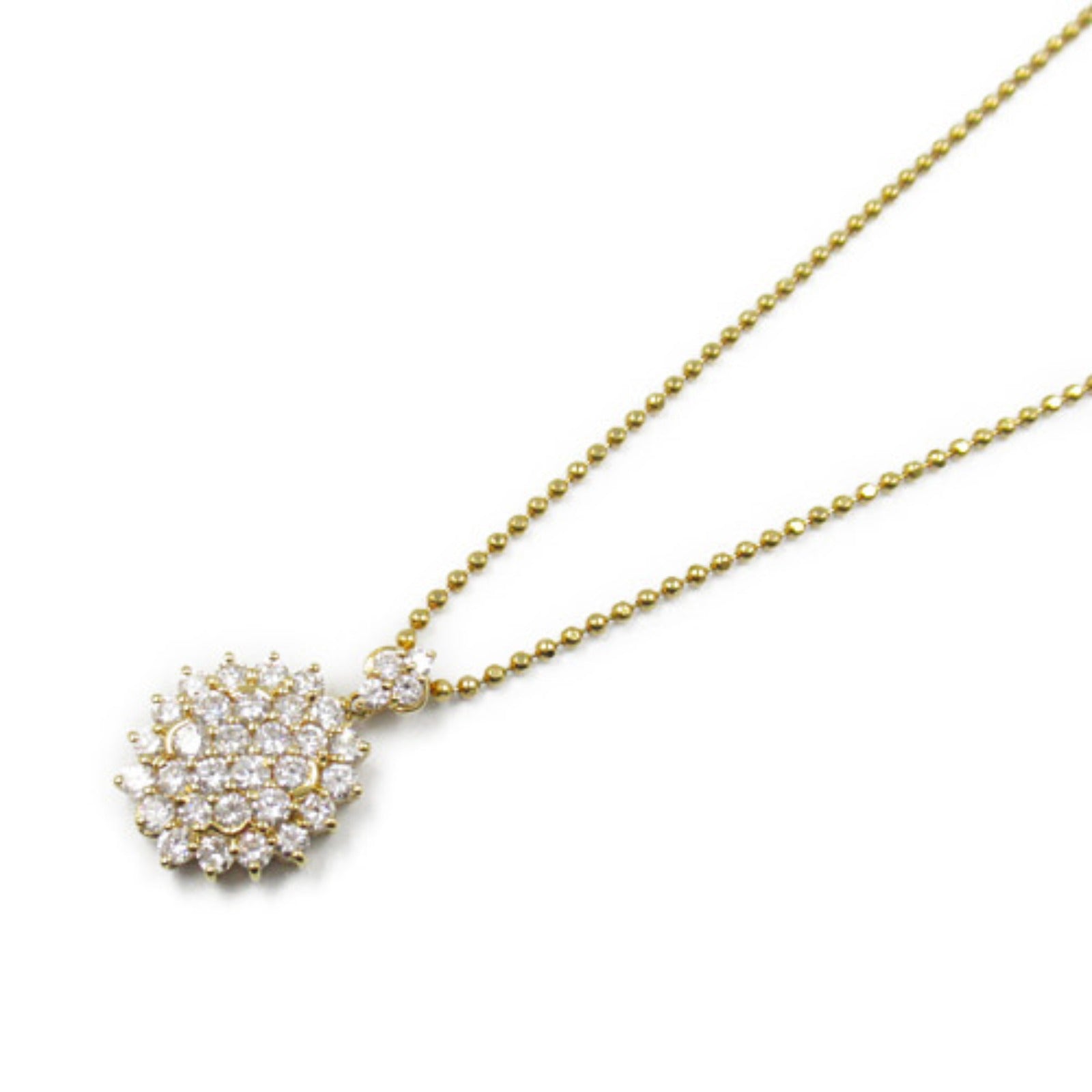 K18 Yellow Gold Diamond Necklace Jewelry