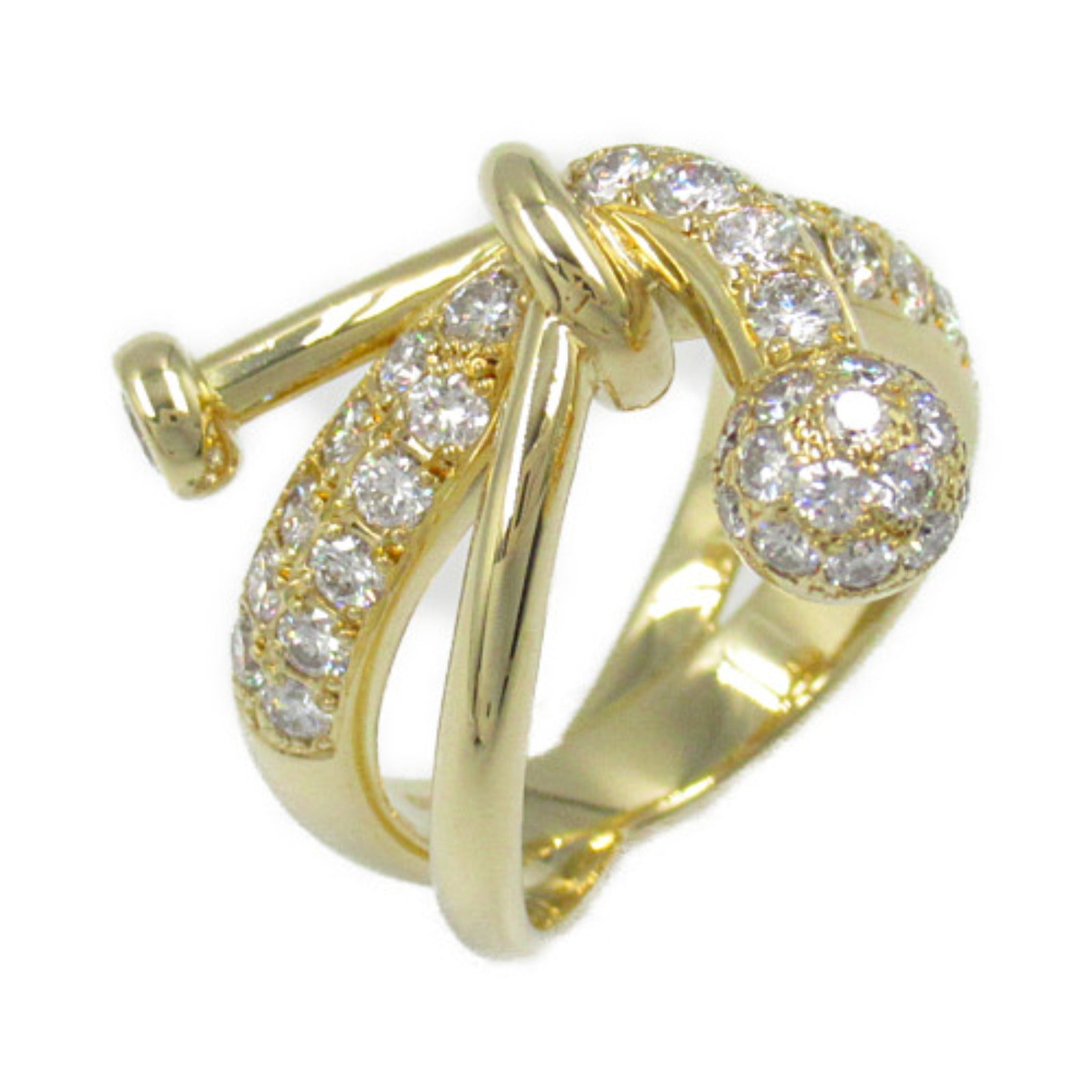 K18 Yellow Gold Diamond Ring Jewelry