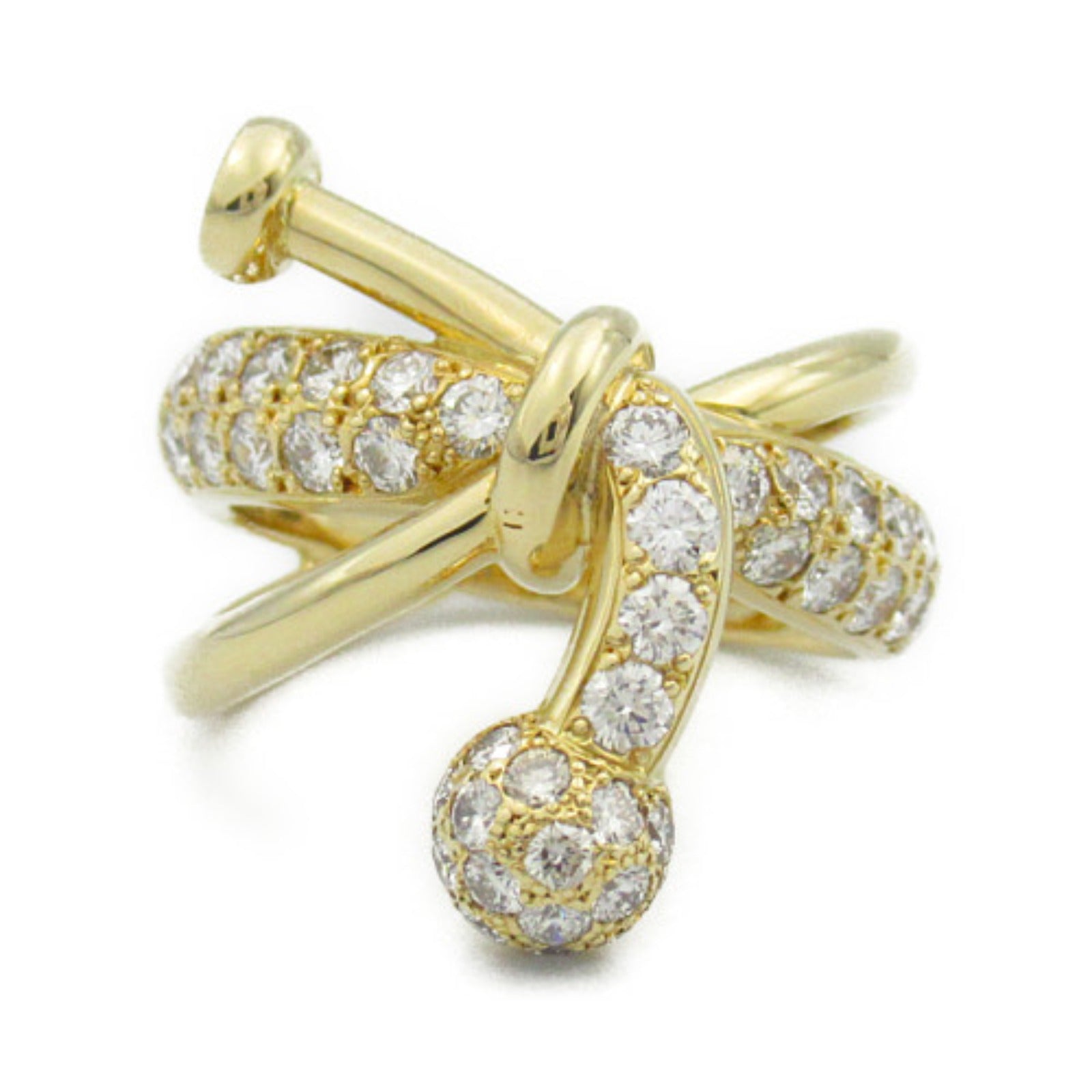 K18 Yellow Gold Diamond Ring Jewelry