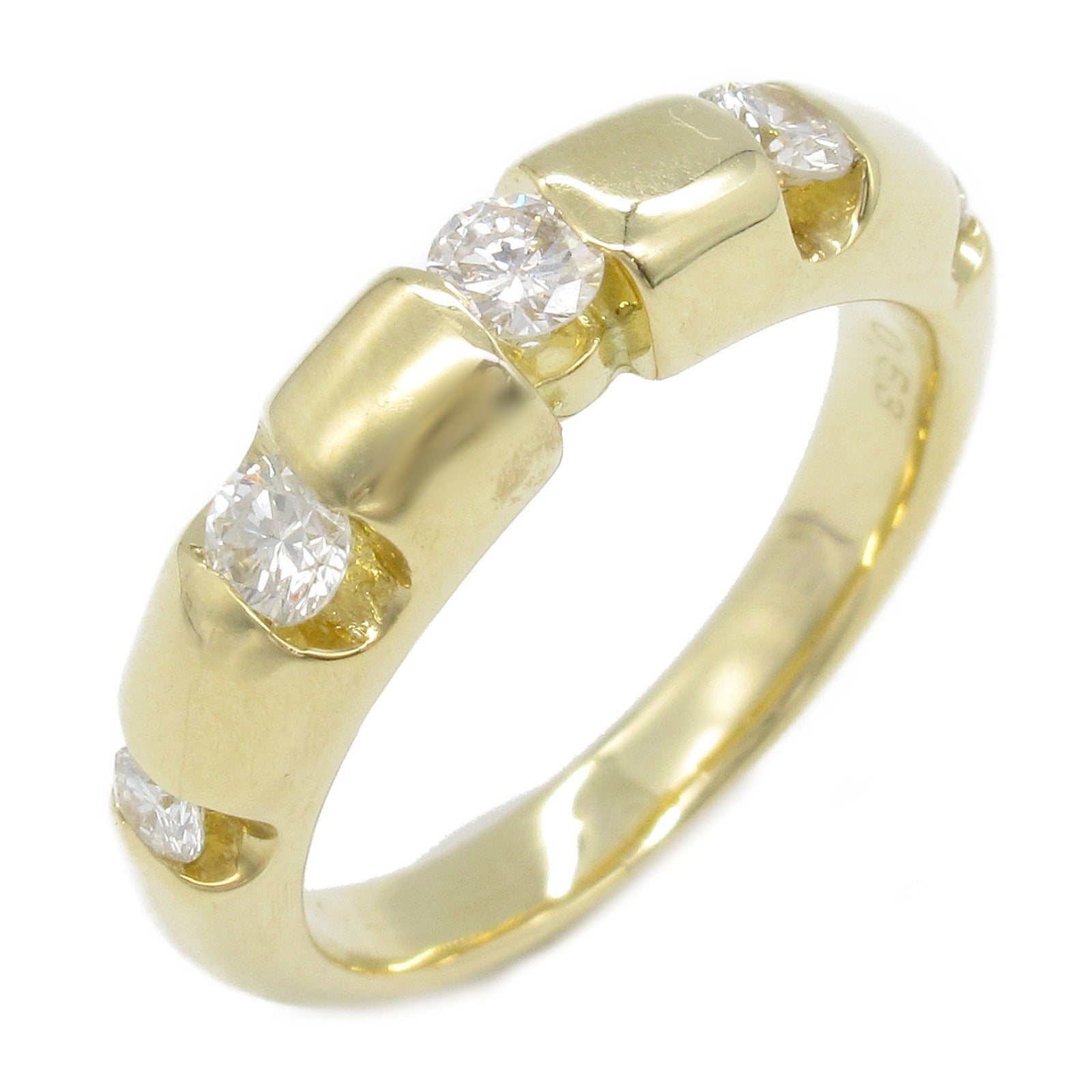 K18 Yellow Gold Diamond Ring Jewelry