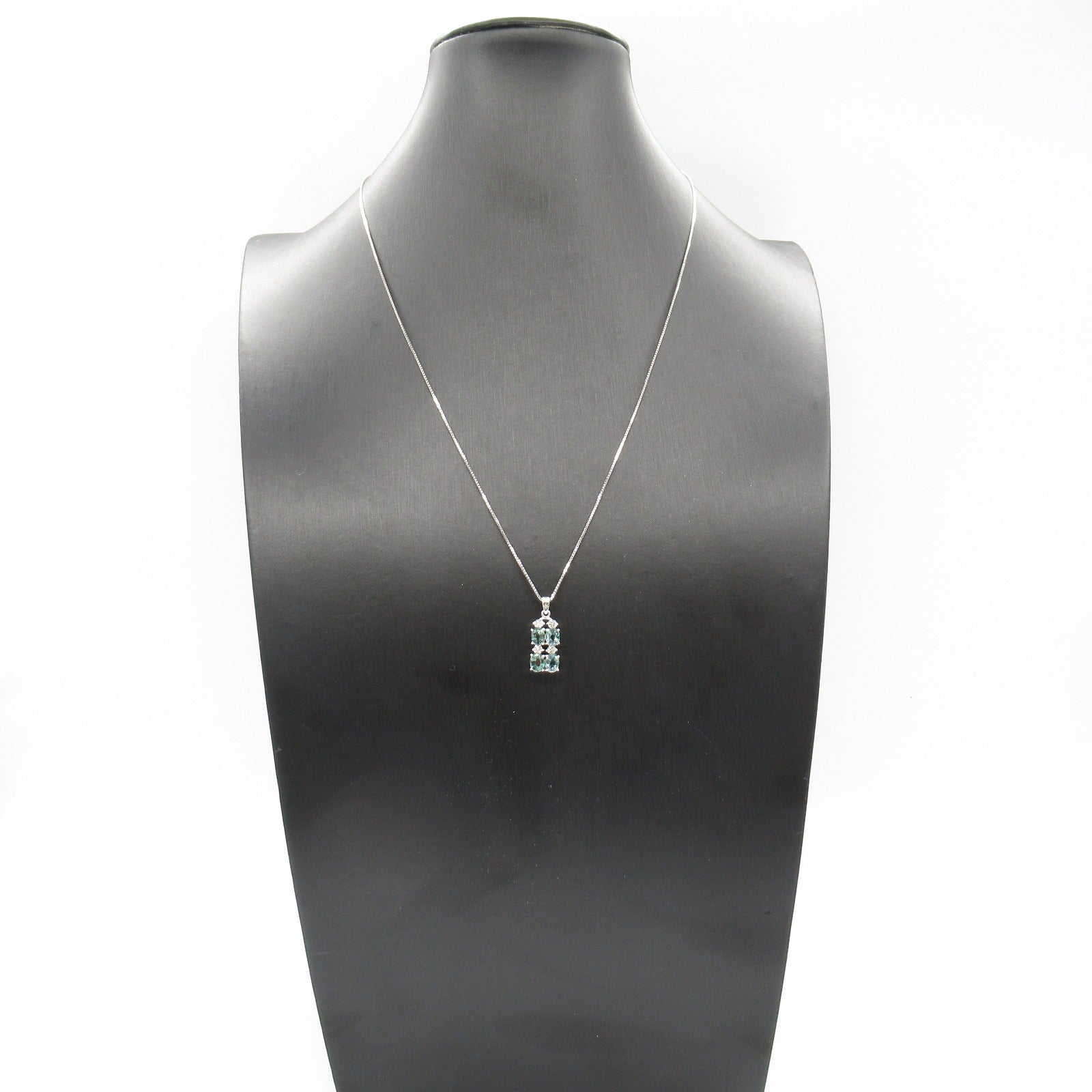 Alexandrite Diamond Necklace K18WG White Gold