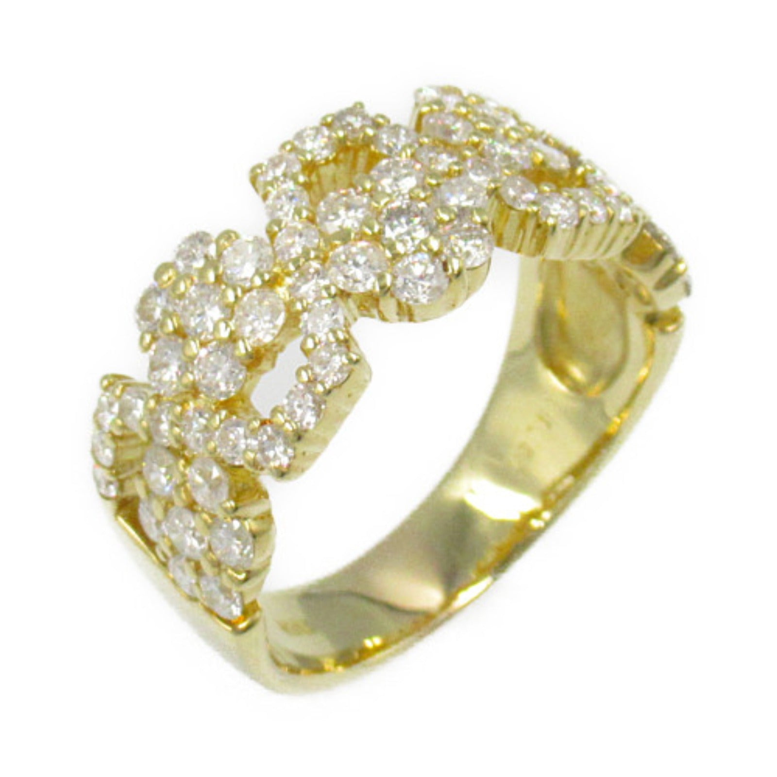 K18 Yellow Gold Diamond Ring Jewelry