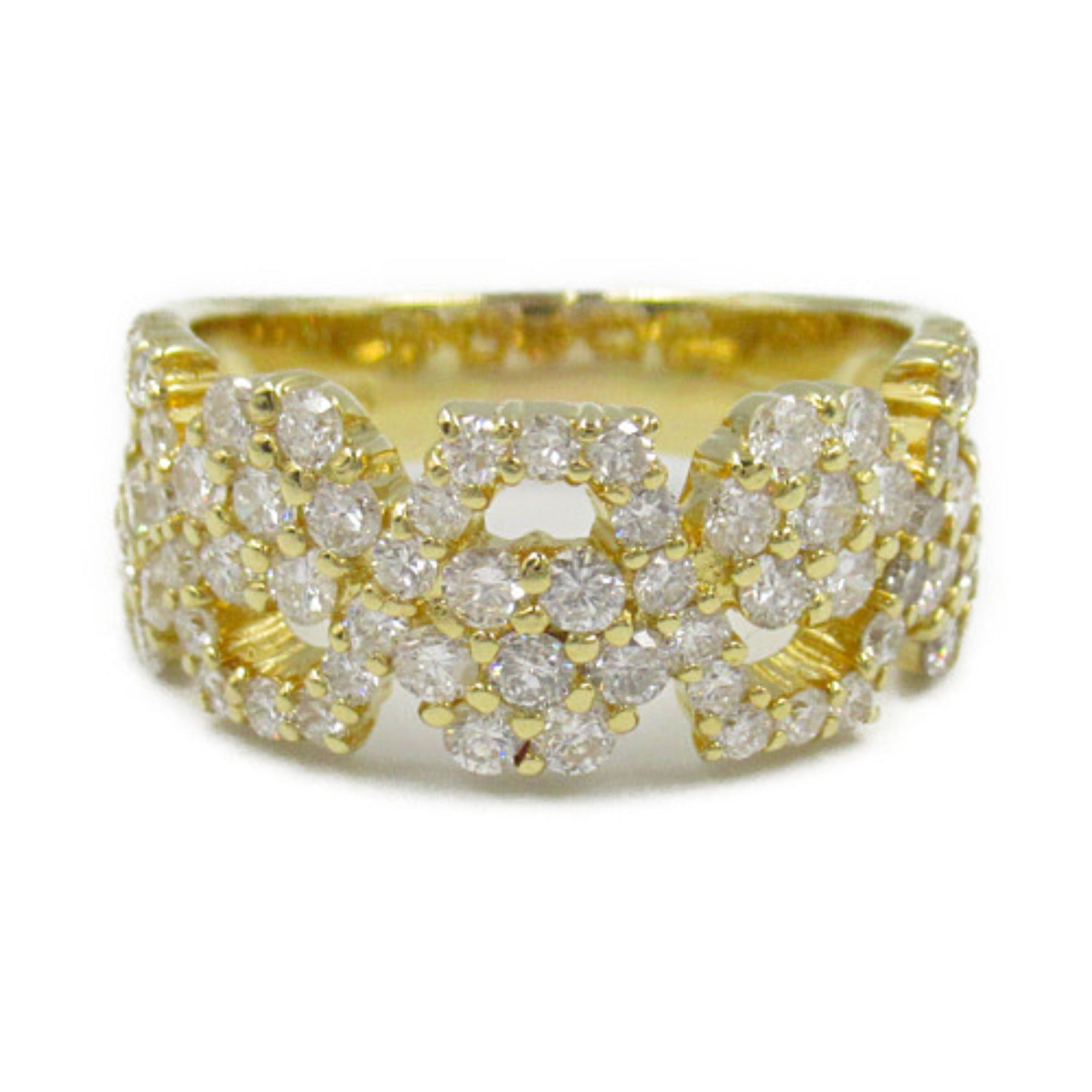 K18 Yellow Gold Diamond Ring Jewelry