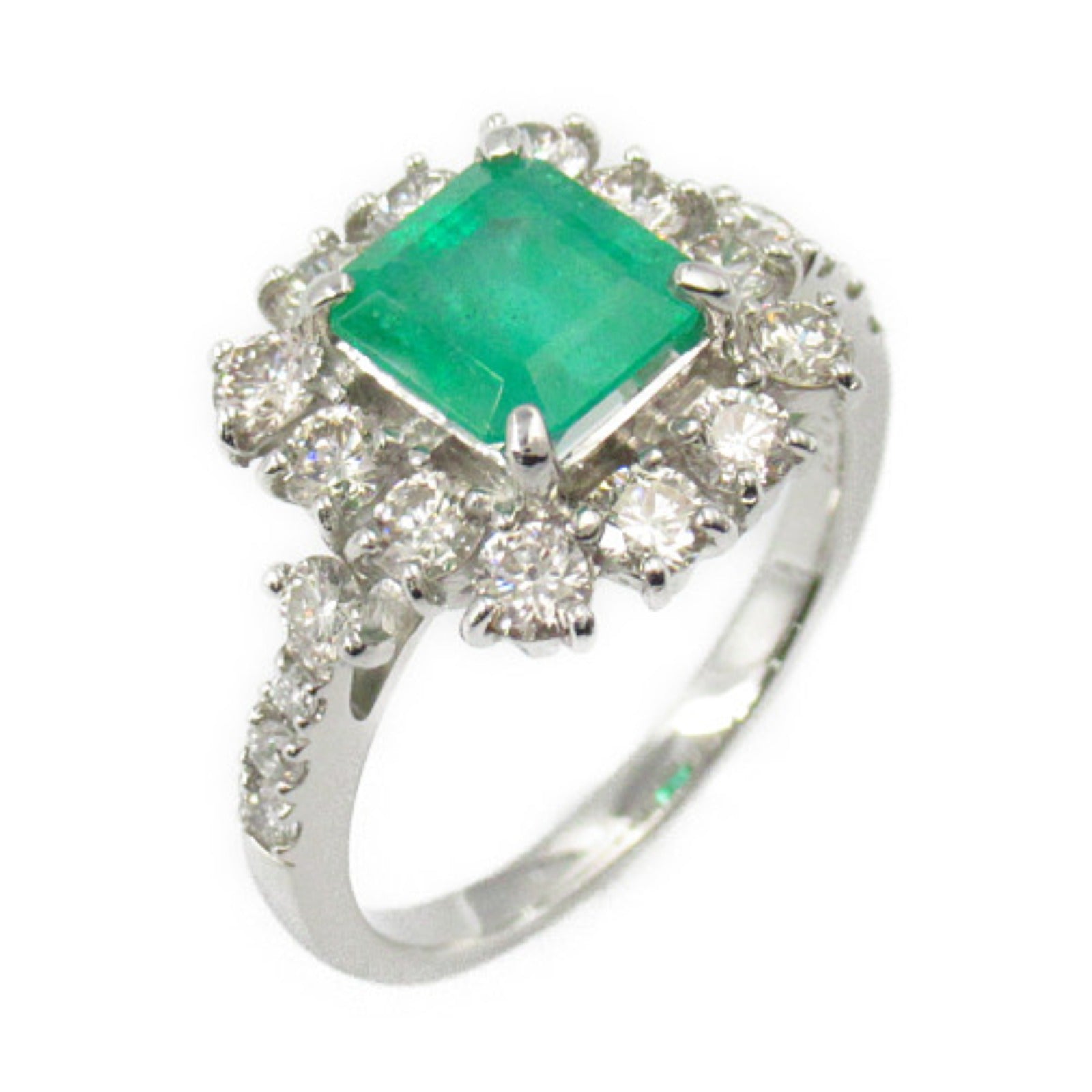 Emerald Diamond Ring Pt950 Platinum