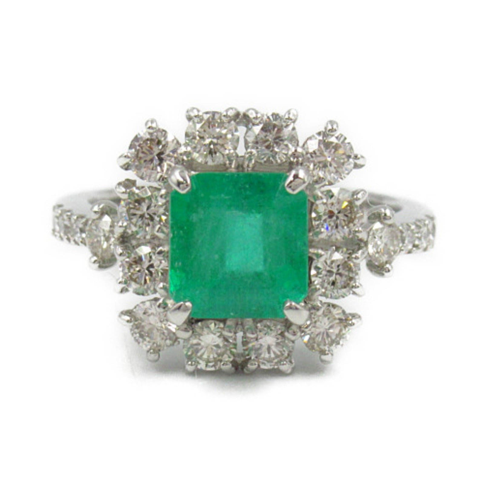 Emerald Diamond Ring Pt950 Platinum